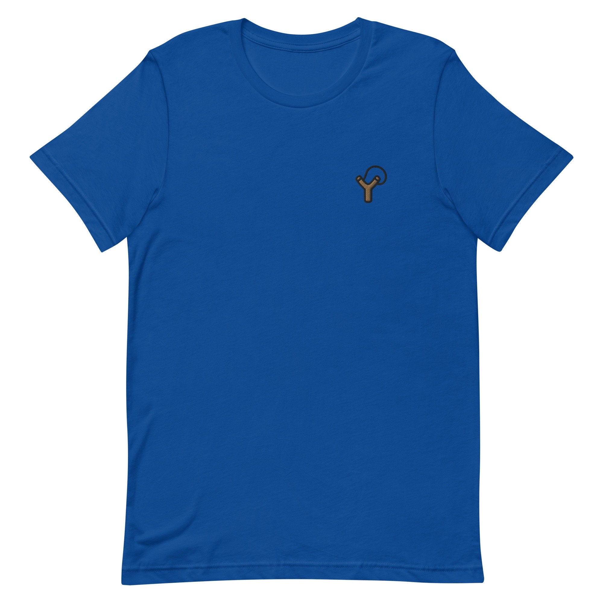 Sling Shot Premium Men's T-Shirt, Embroidered Men's T-Shirt Gift for Boyfriend, Men's Short Sleeve Shirt - Multiple Colors