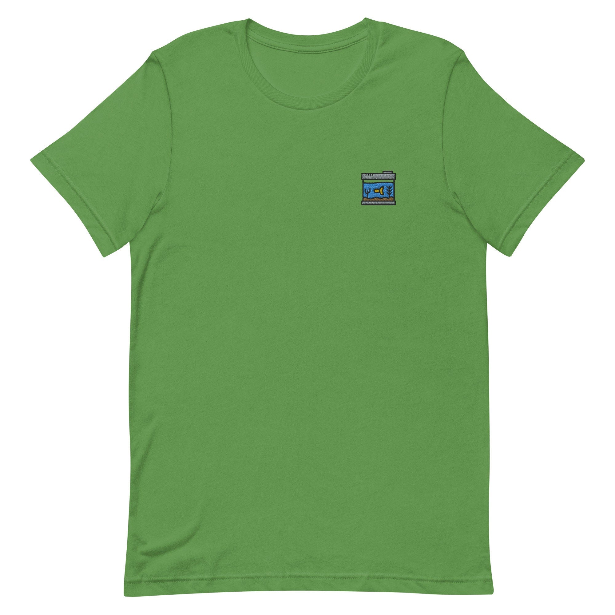 Aquarium Premium Men's T-Shirt, Embroidered Men's T-Shirt Gift for Boyfriend, Men's Short Sleeve Shirt - Multiple Colors