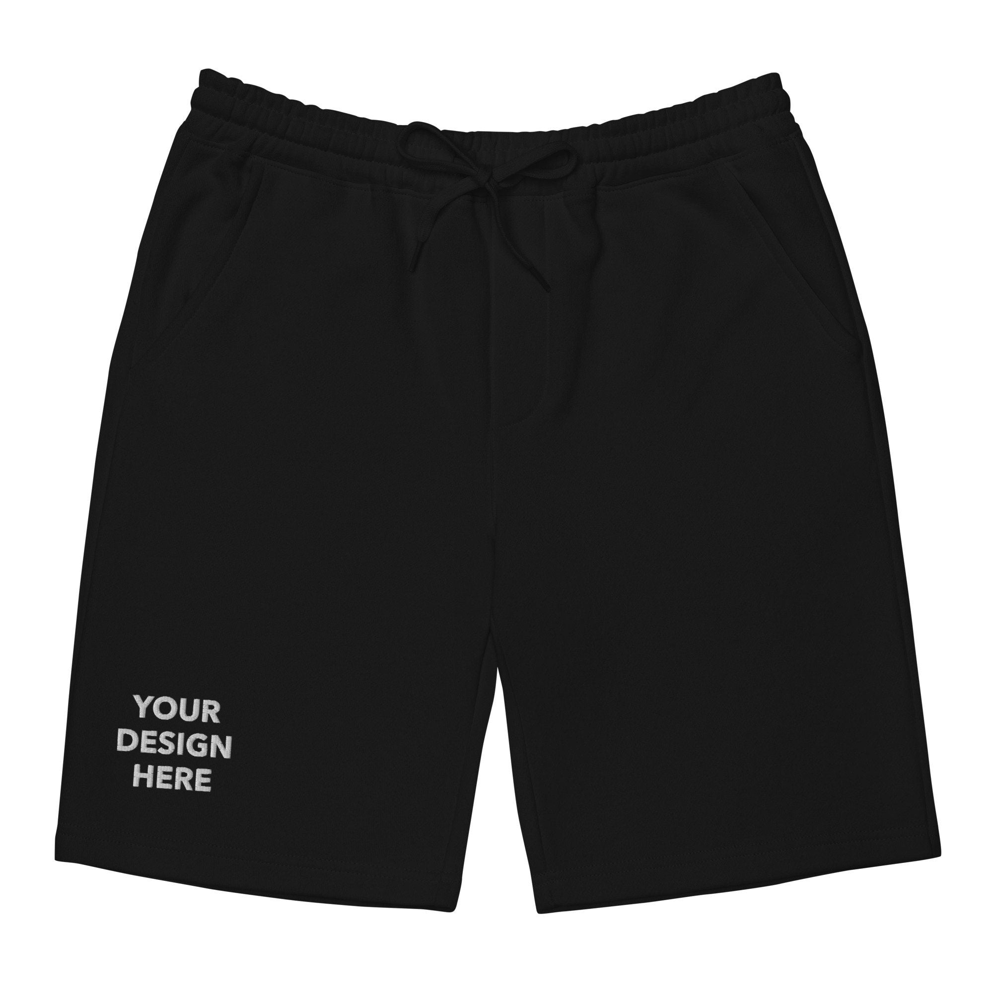 Custom Men's Fleece Shorts, Customized Text Shorts, Custom Logo Shorts, Personalized Design Mens Shorts, Your Design Shorts
