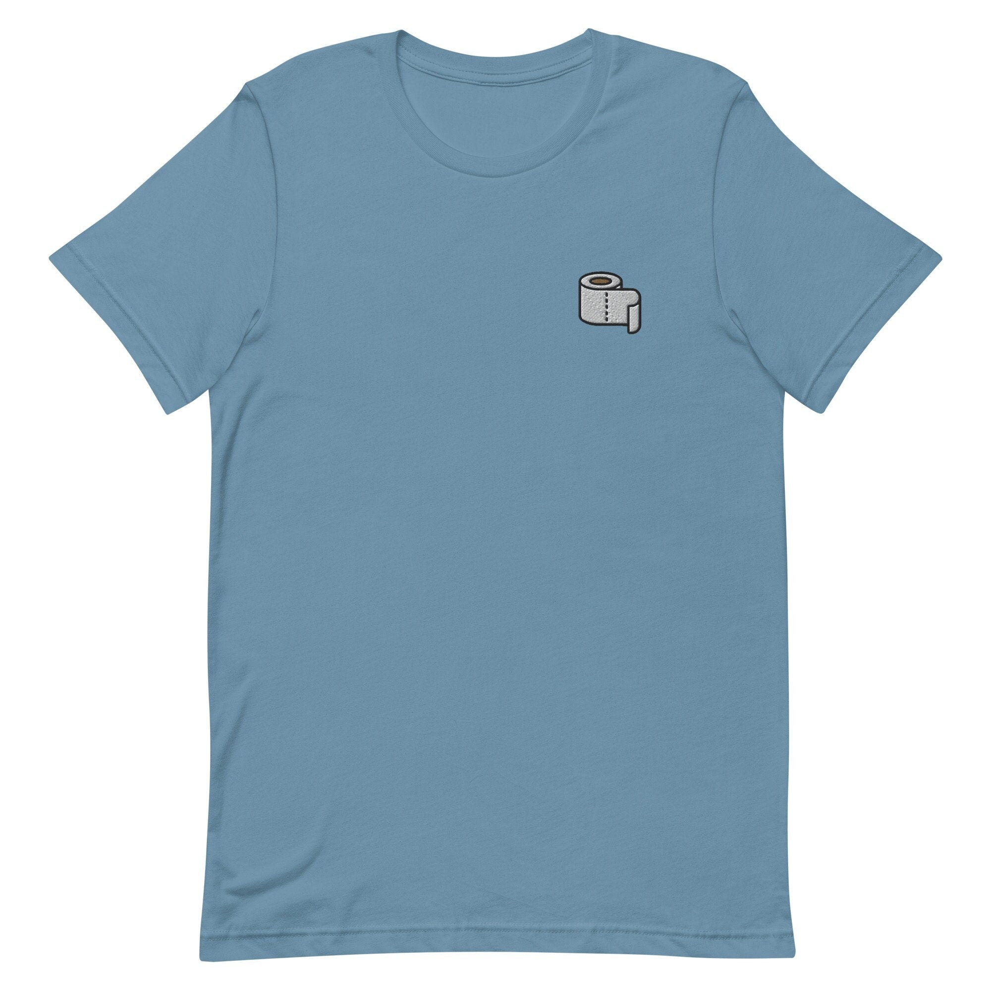 Toilet Paper Premium Men's T-Shirt, Embroidered Men's T-Shirt Gift for Boyfriend, Men's Short Sleeve Shirt - Multiple Colors