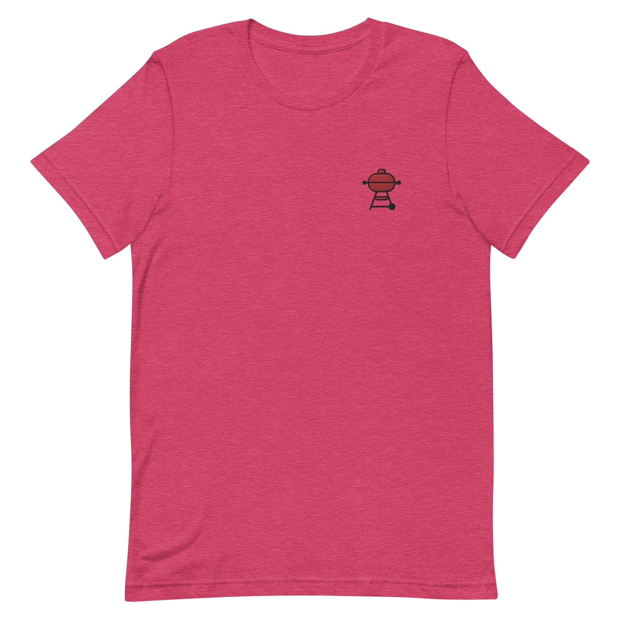 BBQ Premium Men's T-Shirt, Embroidered Men's T-Shirt Gift for Boyfriend, Men's Short Sleeve Shirt - Multiple Colors