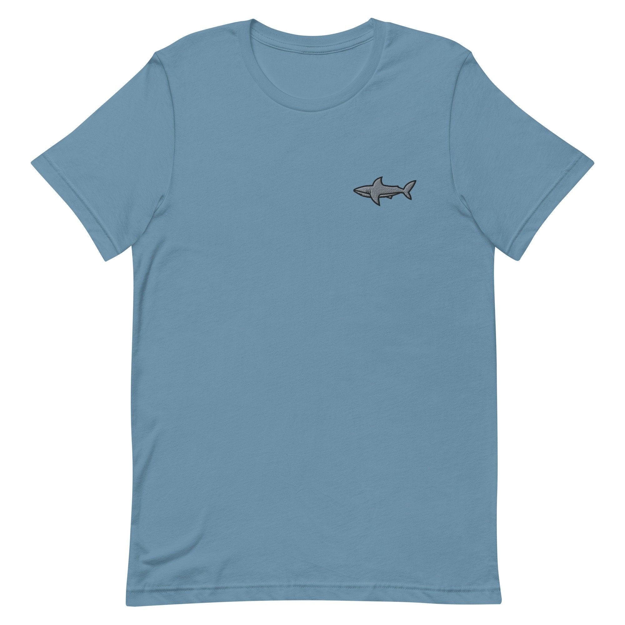 Shark Premium Men's T-Shirt, Embroidered Men's T-Shirt Gift for Boyfriend, Men's Short Sleeve Shirt - Multiple Colors