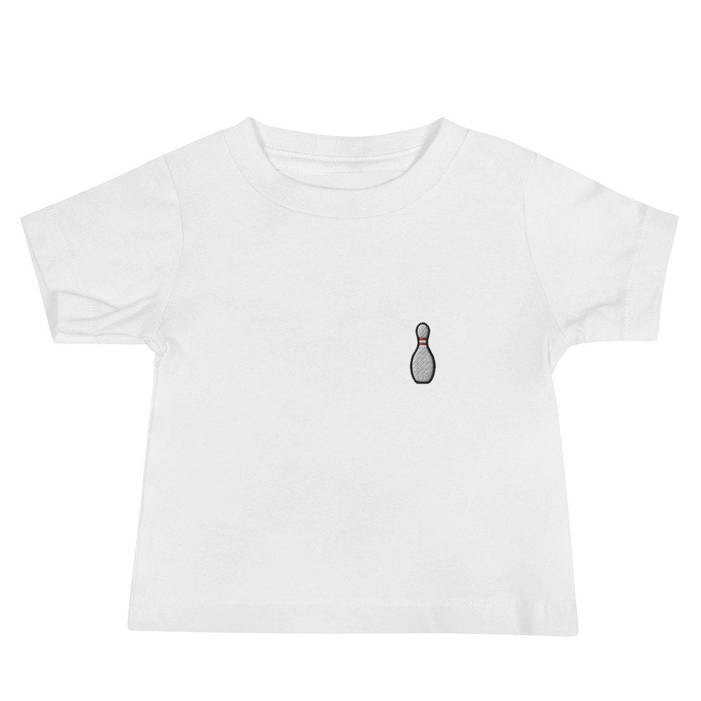 Bowling Pin Baby Jersey Short Sleeve Tee, Baby Shower T-Shirt Gift, Boys and Girls Shirt - Multiple Colors