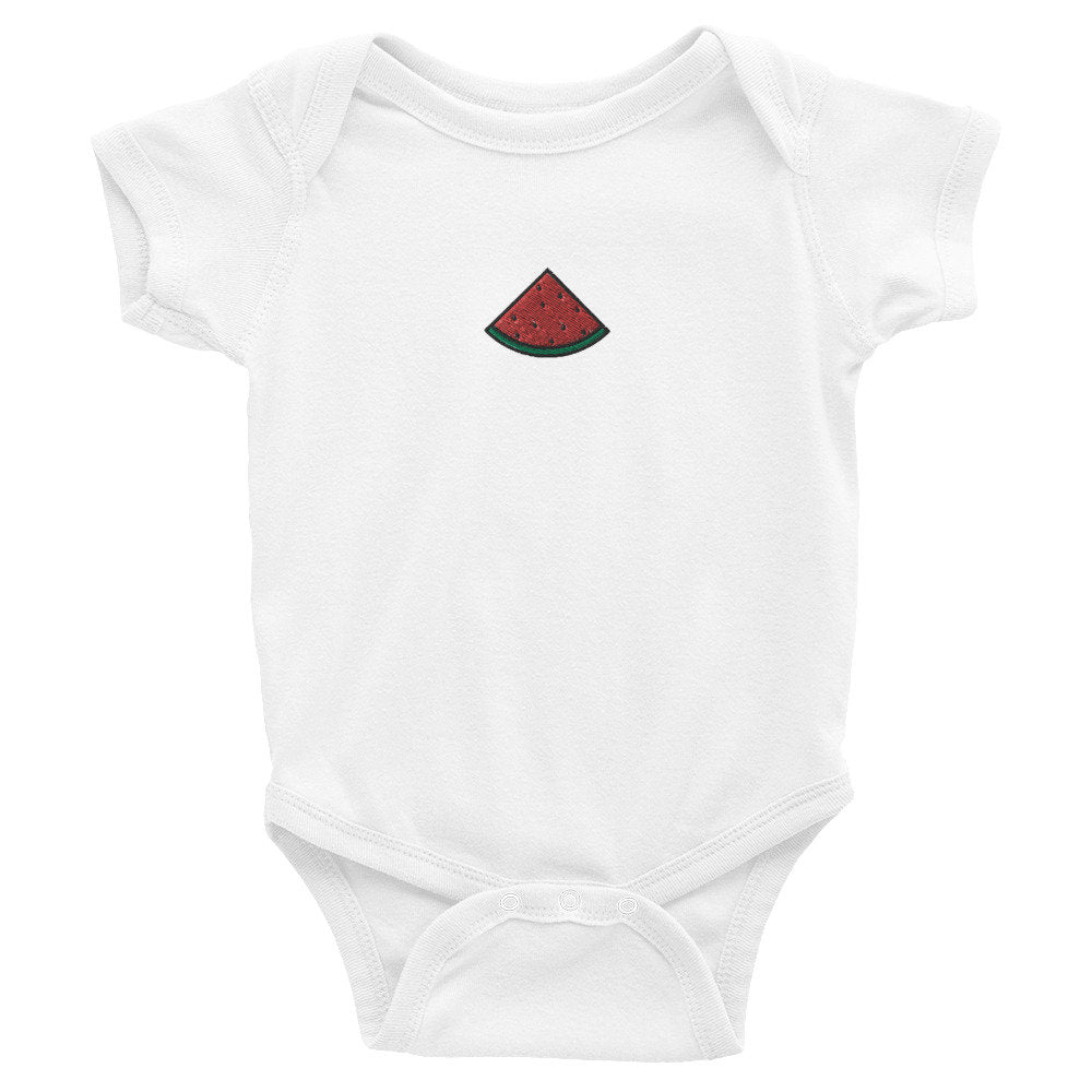 Watermelon Infant Bodysuit, Baby Boy or Girl Onesie, Embroidered Baby Shower Gift - Multiple Colors