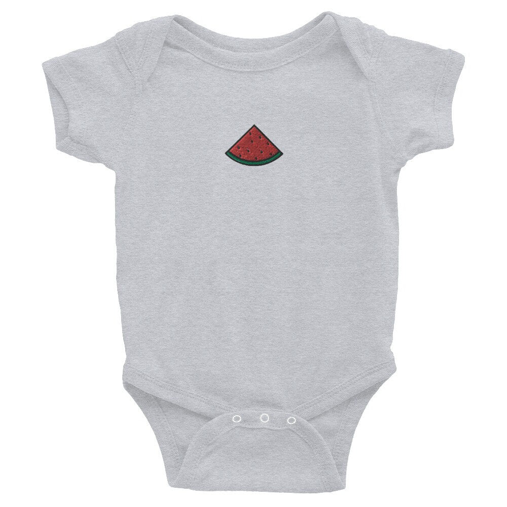 Watermelon Infant Bodysuit, Baby Boy or Girl Onesie, Embroidered Baby Shower Gift - Multiple Colors