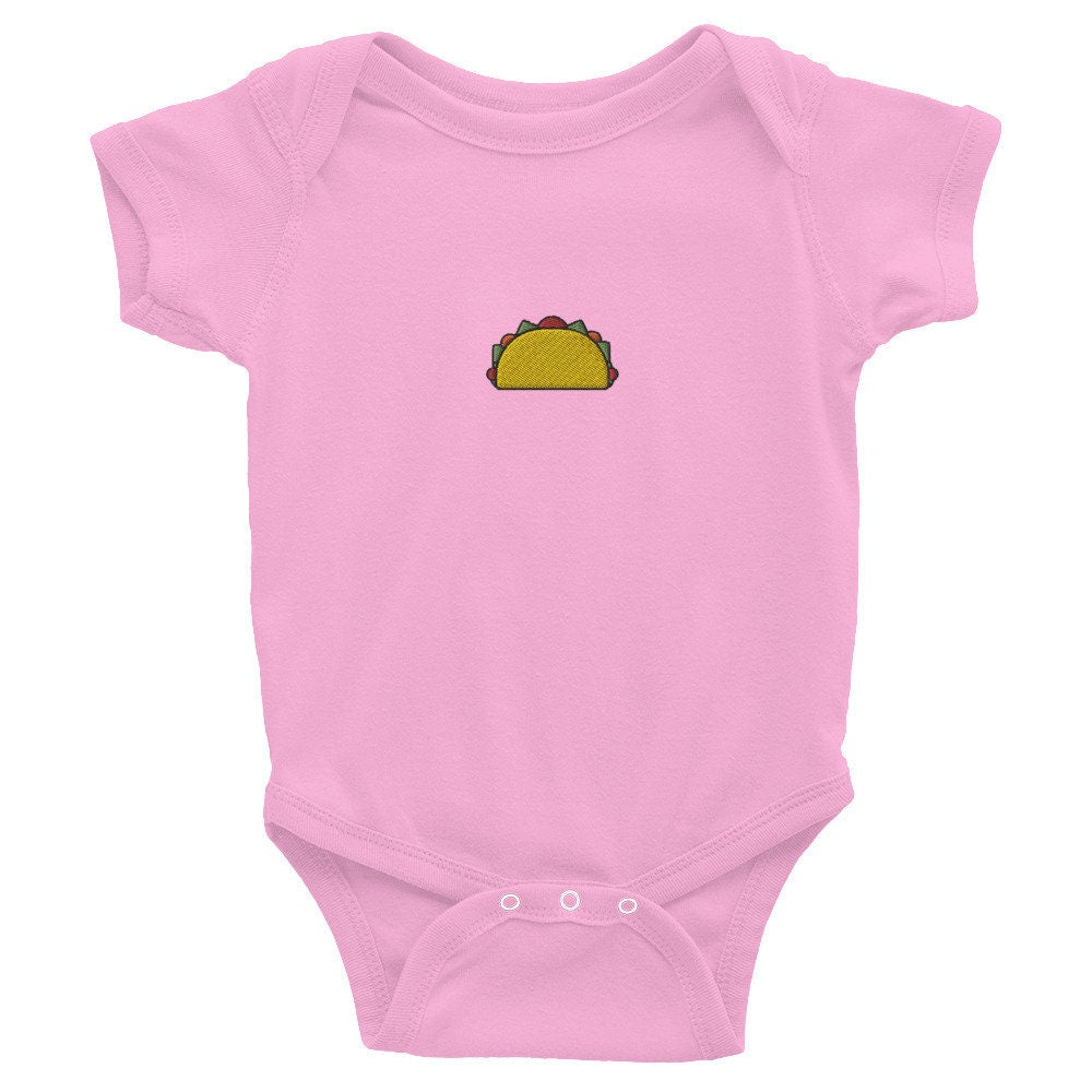 Taco Infant Bodysuit, Baby Boy or Girl Onesie, Embroidered Baby Shower Gift - Multiple Colors