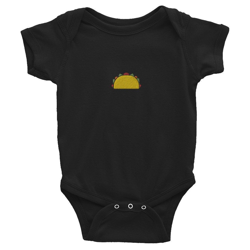 Taco Infant Bodysuit, Baby Boy or Girl Onesie, Embroidered Baby Shower Gift - Multiple Colors