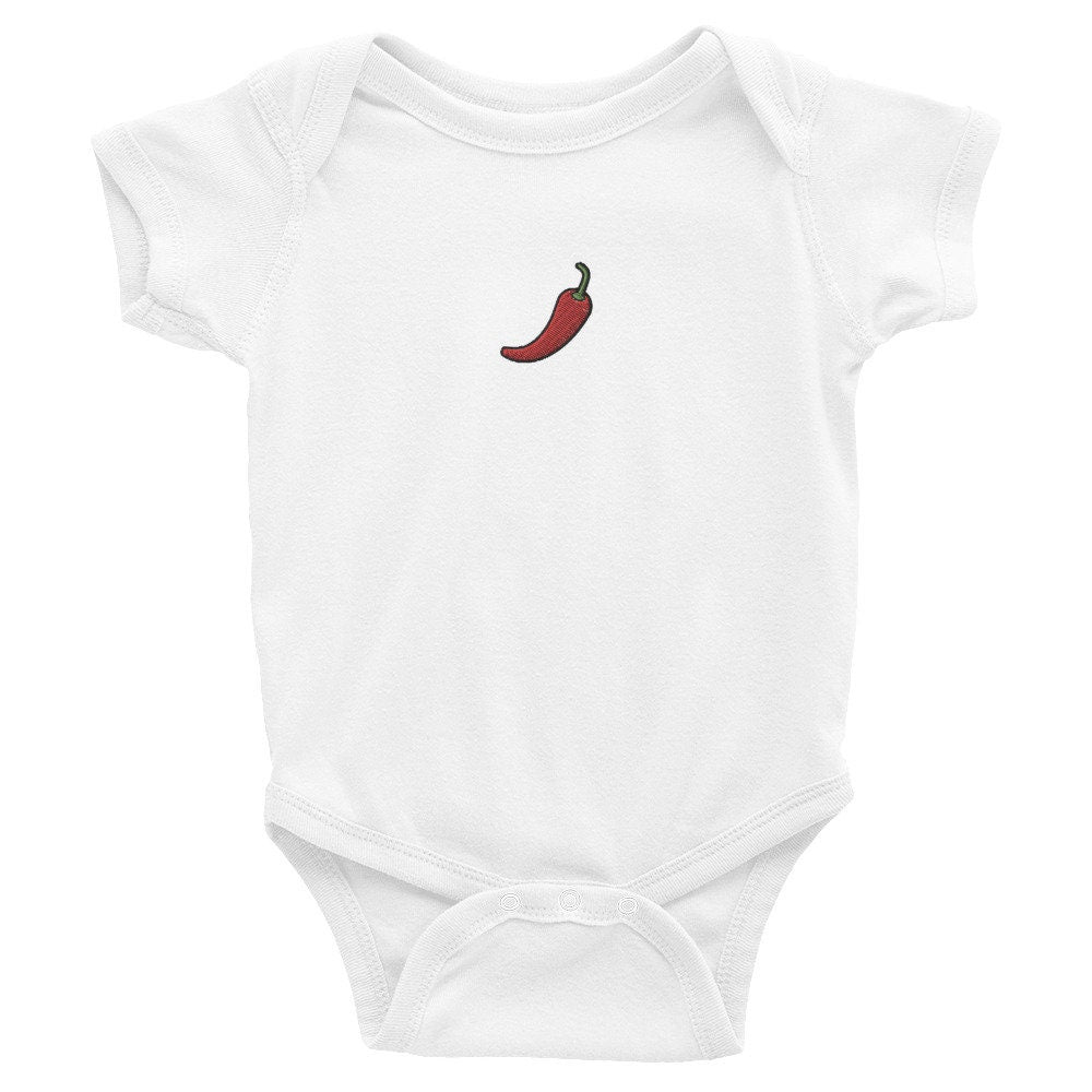 Pepper Infant Bodysuit, Baby Boy or Girl Onesie, Embroidered Baby Shower Gift - Multiple Colors