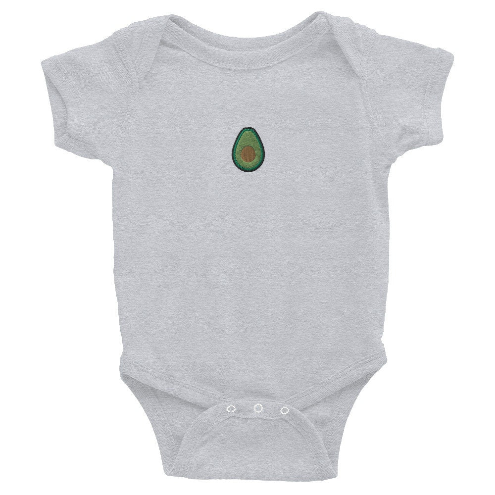 Avocado Infant Bodysuit, Baby Boy or Girl Onesie, Embroidered Baby Shower Gift - Multiple Colors