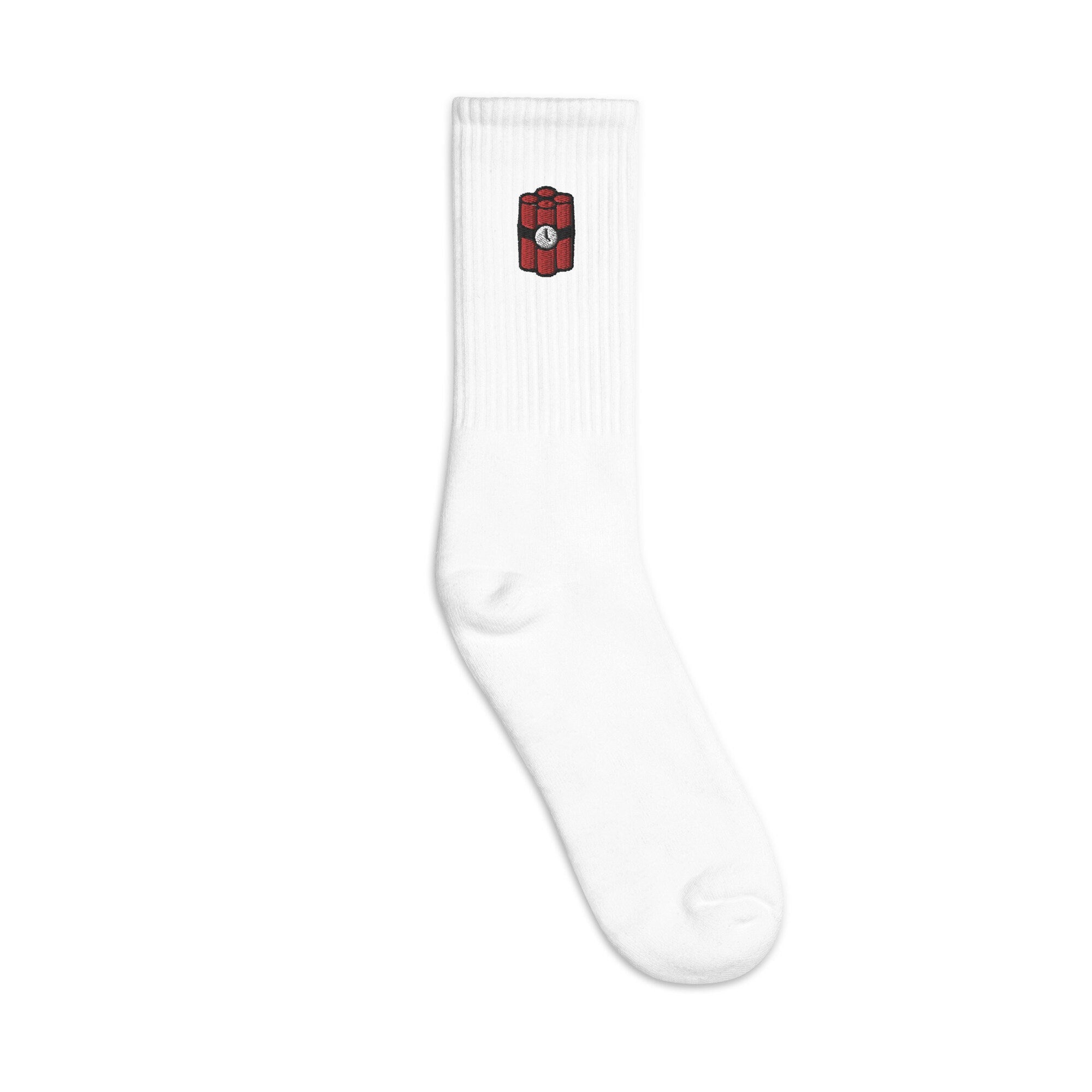 TNT Embroidered Socks, Premium Embroidered Socks, Long Socks Gift - Multiple Colors