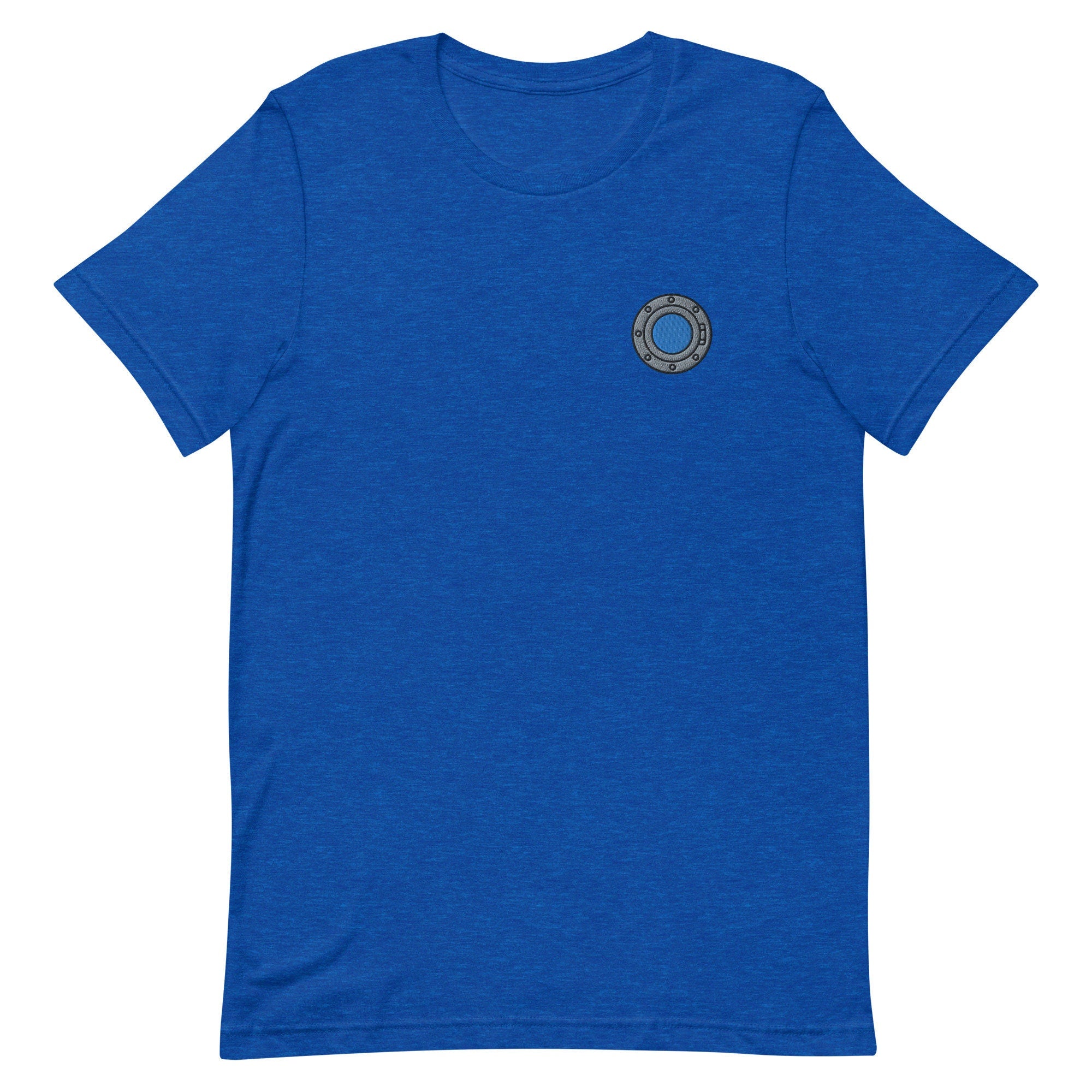 Submarine Window Premium Men's T-Shirt, Embroidered Men's T-Shirt Gift for Boyfriend, Men's Short Sleeve Shirt - Multiple Colors