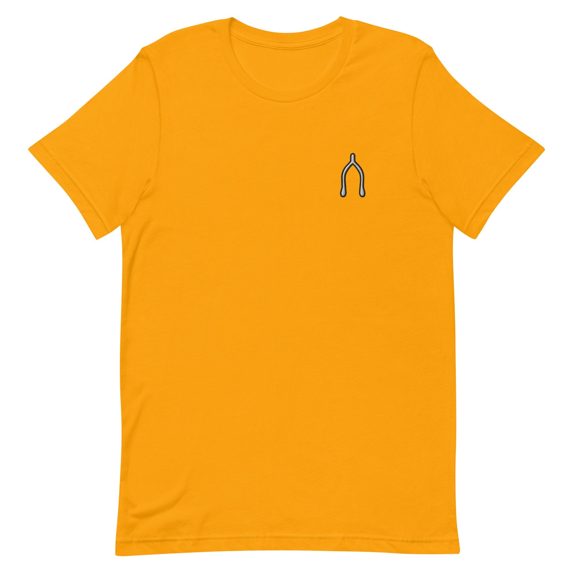 Wishbone Premium Men's T-Shirt, Embroidered Men's T-Shirt Gift for Boyfriend, Men's Short Sleeve Shirt - Multiple Colors