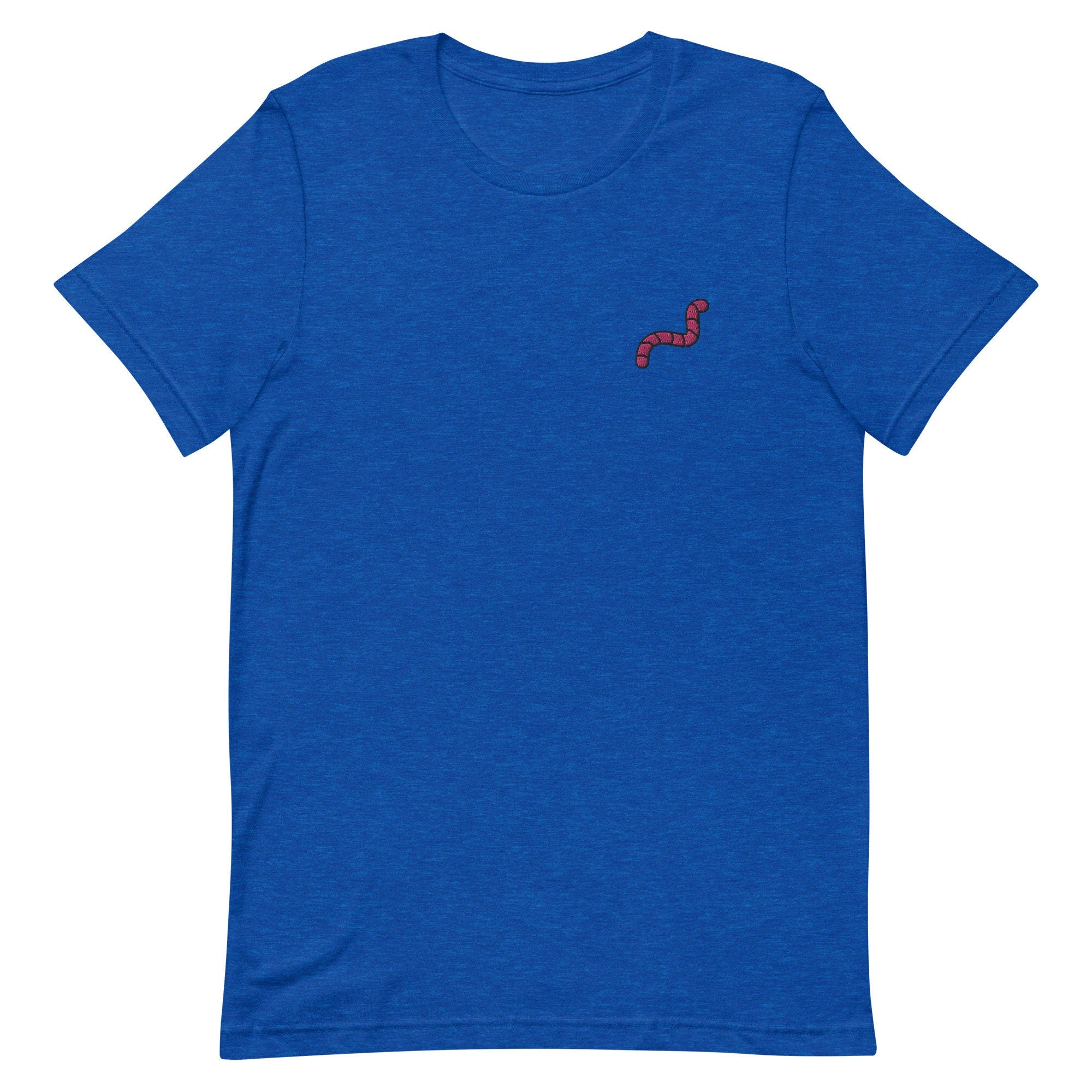 Worm Premium Men's T-Shirt, Embroidered Men's T-Shirt Gift for Boyfriend, Men's Short Sleeve Shirt - Multiple Colors