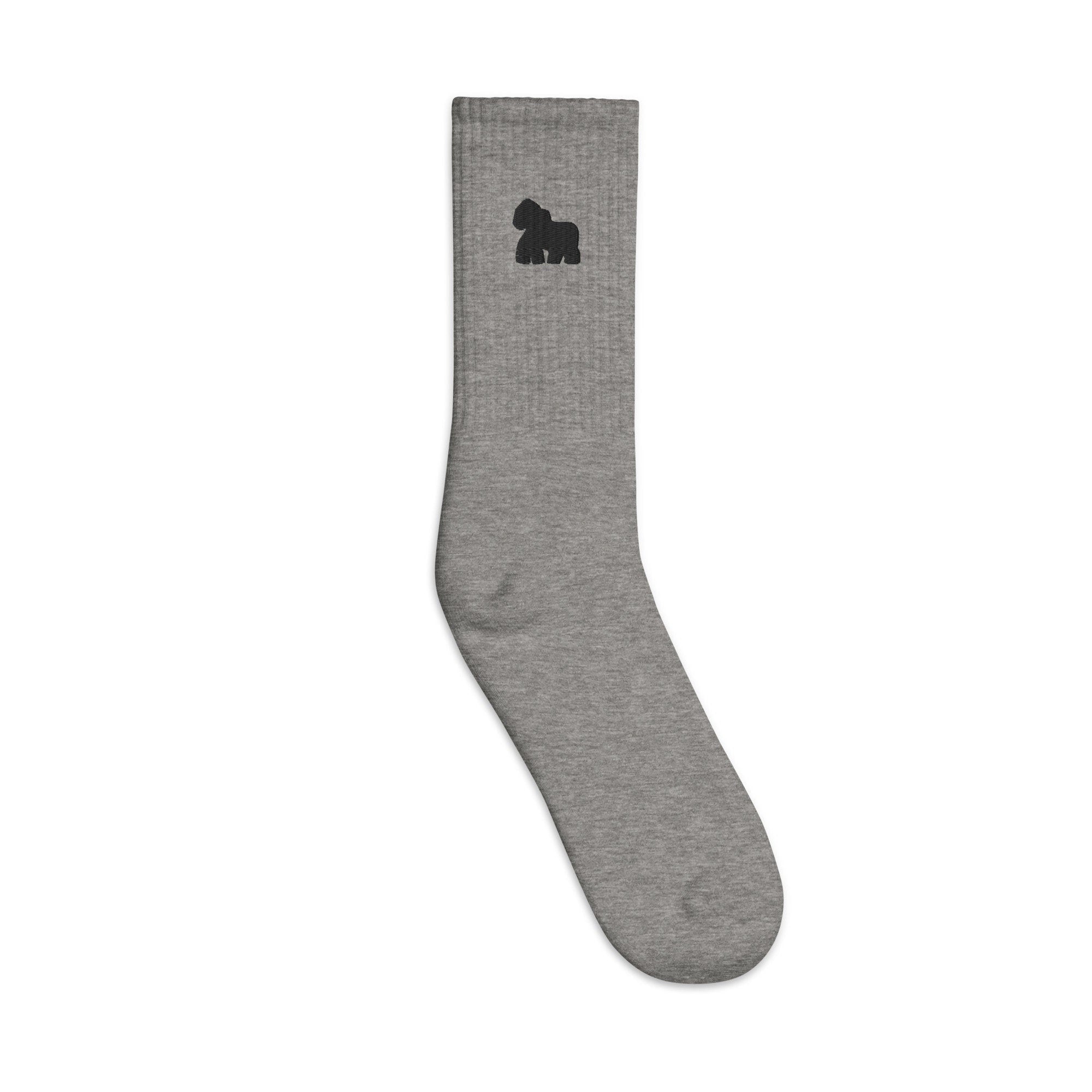 Gorilla Embroidered Socks, Premium Embroidered Socks, Long Socks Gift - Multiple Colors