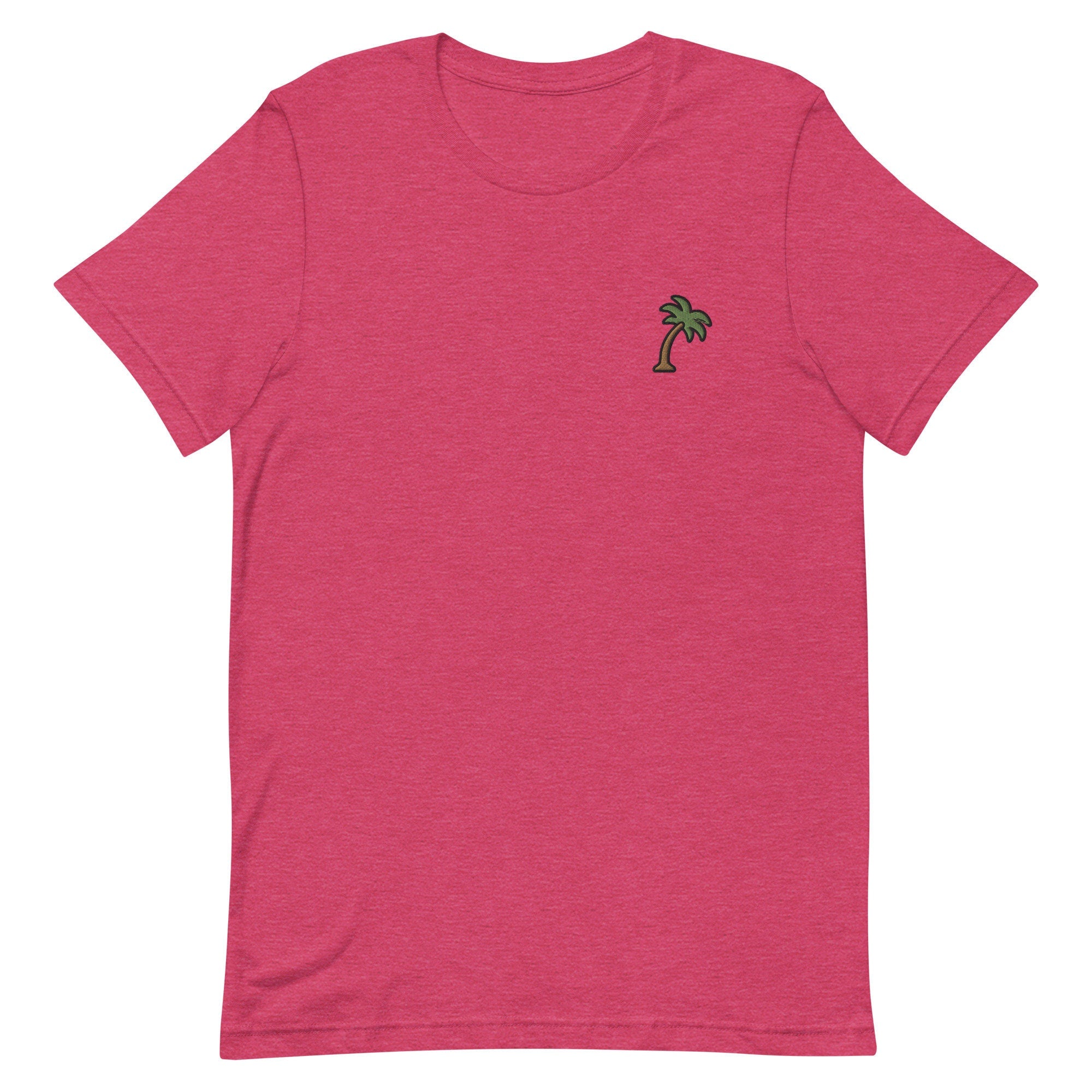 Palm Tree Premium Men's T-Shirt, Embroidered Men's T-Shirt Gift for Boyfriend, Men's Short Sleeve Shirt - Multiple Colors
