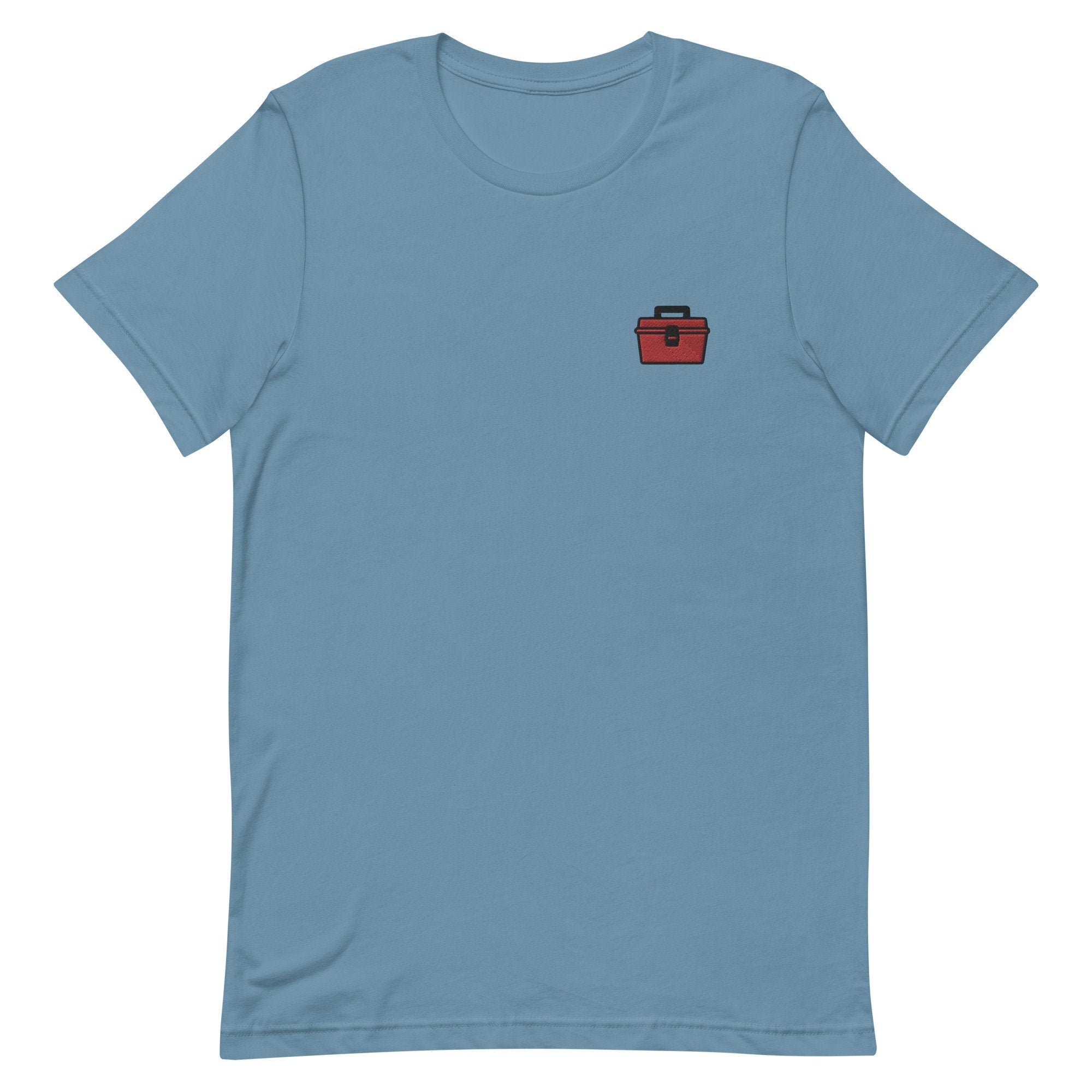 Toolbox Premium Men's T-Shirt, Builer Embroidered Men's T-Shirt Gift for Boyfriend, Men's Short Sleeve Shirt - Multiple Colors