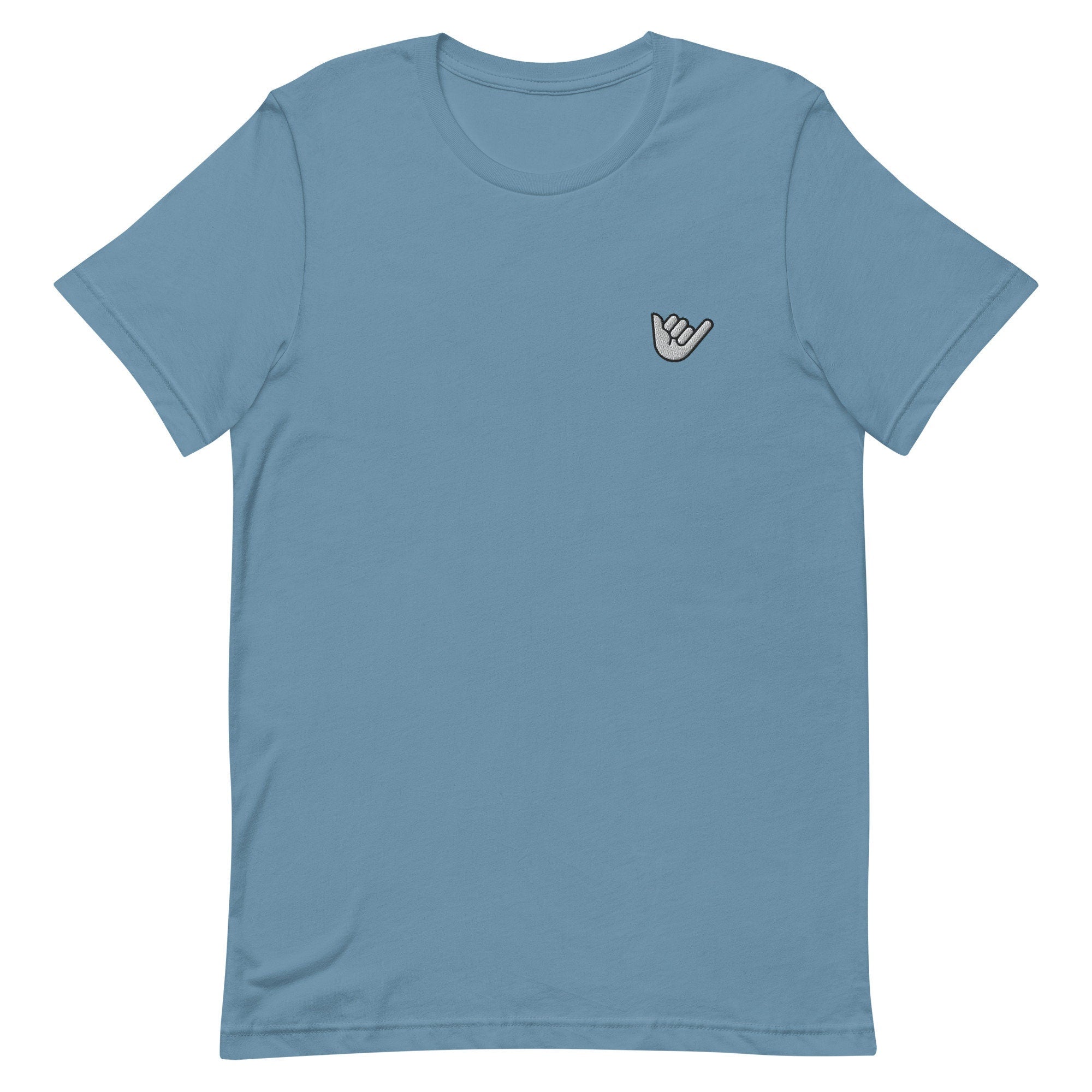 Shaka Premium Men's T-Shirt, Embroidered Men's T-Shirt Gift for Boyfriend, Men's Short Sleeve Shirt - Multiple Colors