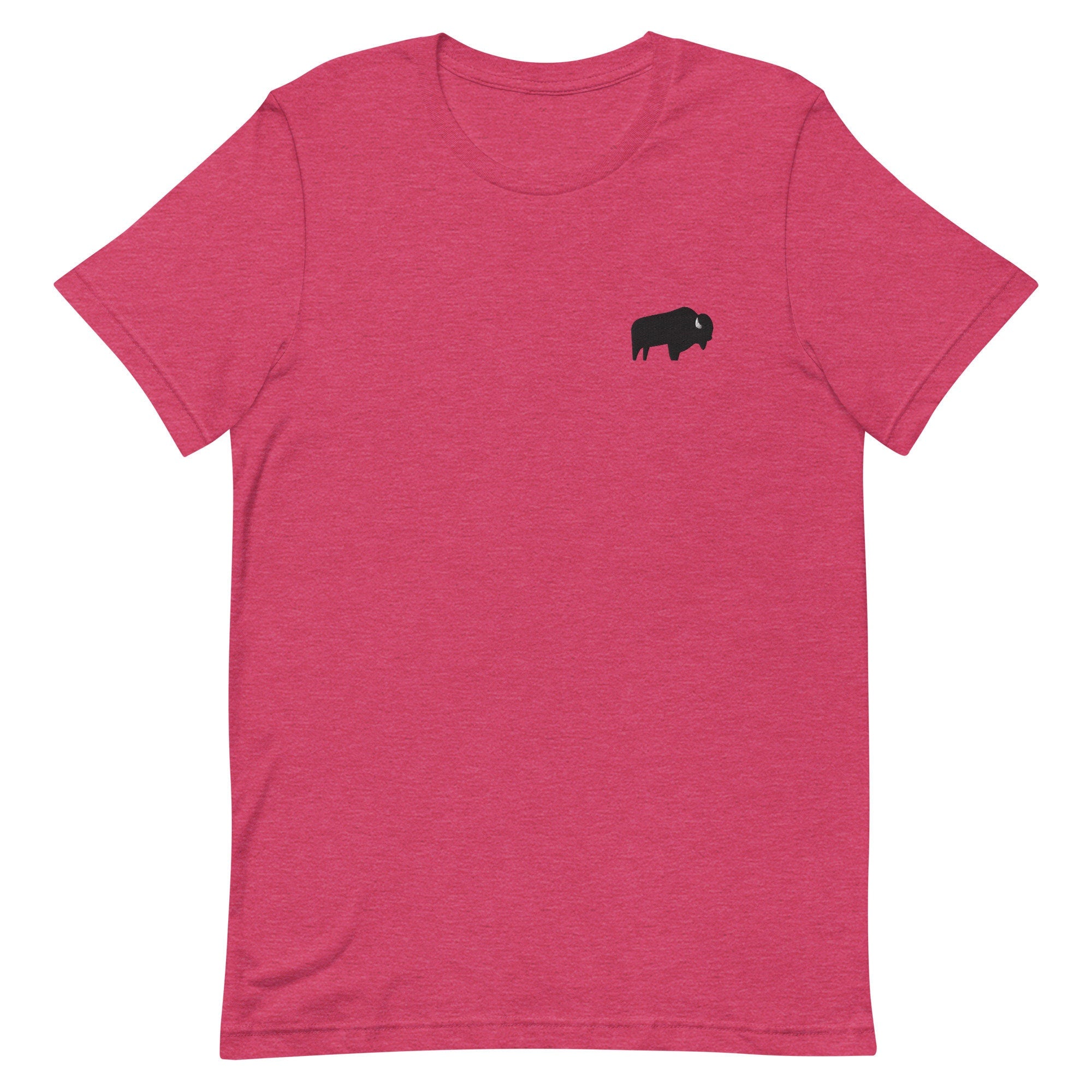 Bison Premium Men's T-Shirt, Embroidered Men's T-Shirt Gift for Boyfriend, Men's Short Sleeve Shirt - Multiple Colors