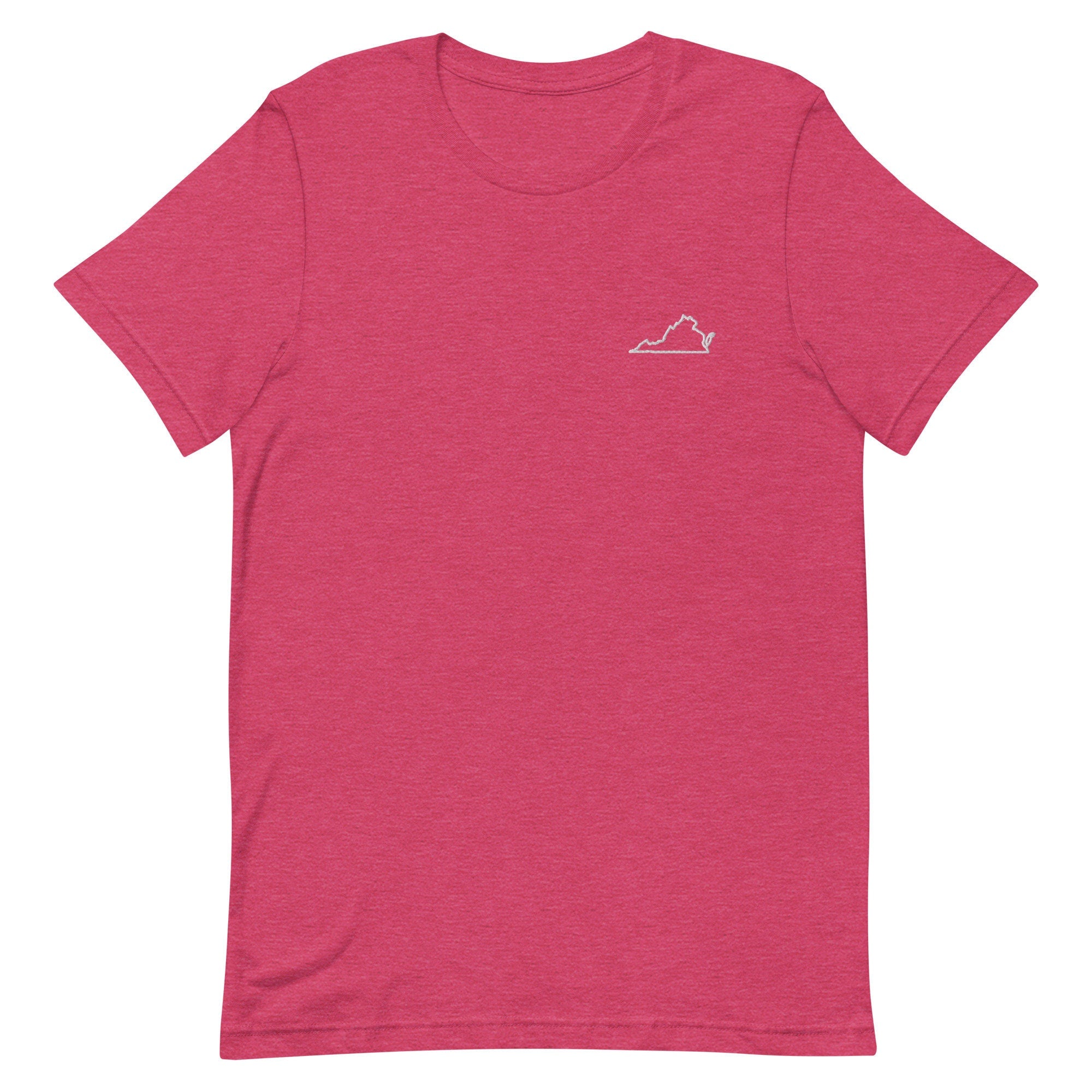 Virginia Premium Men's T-Shirt, Embroidered Men's T-Shirt Gift for Boyfriend, Men's Short Sleeve Shirt - Multiple Colors