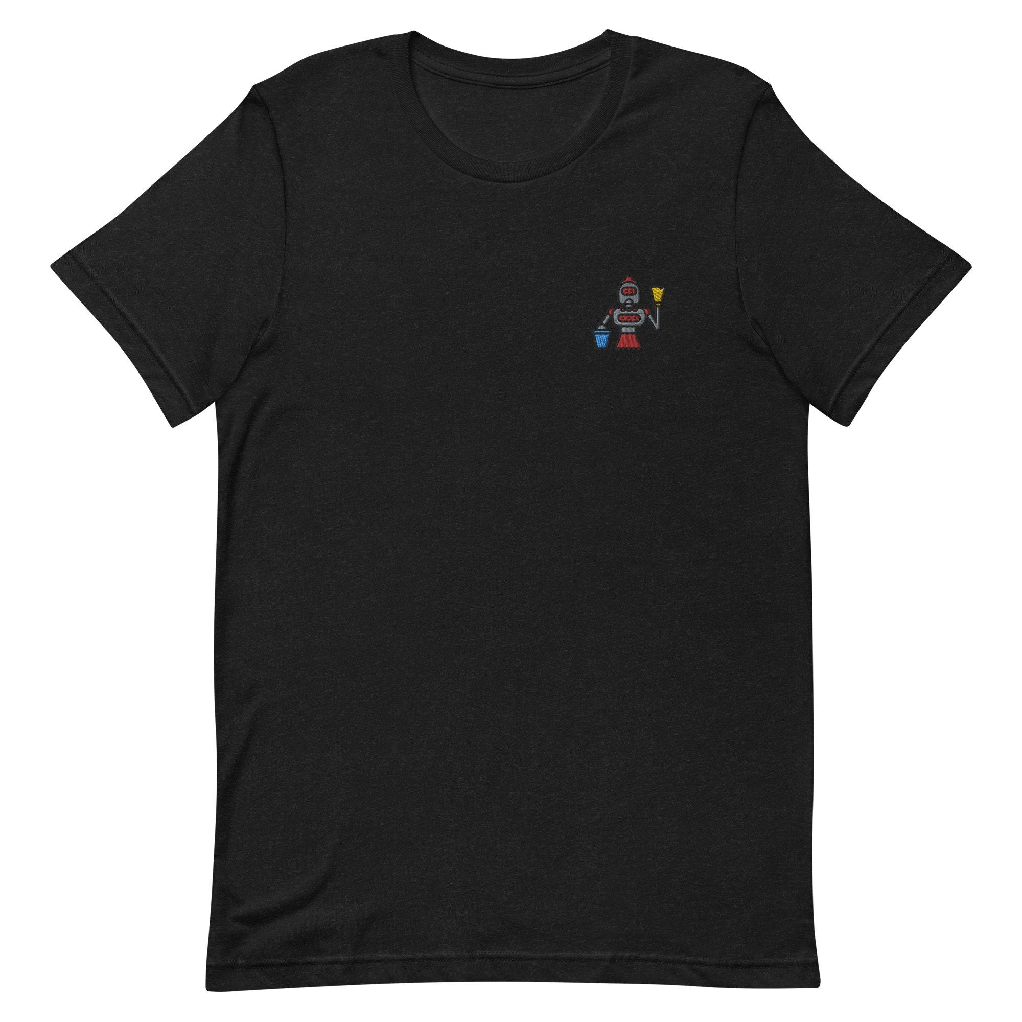 Cleaning Robot Premium Men's T-Shirt, Embroidered Men's T-Shirt Gift for Boyfriend, Men's Short Sleeve Shirt - Multiple Colors