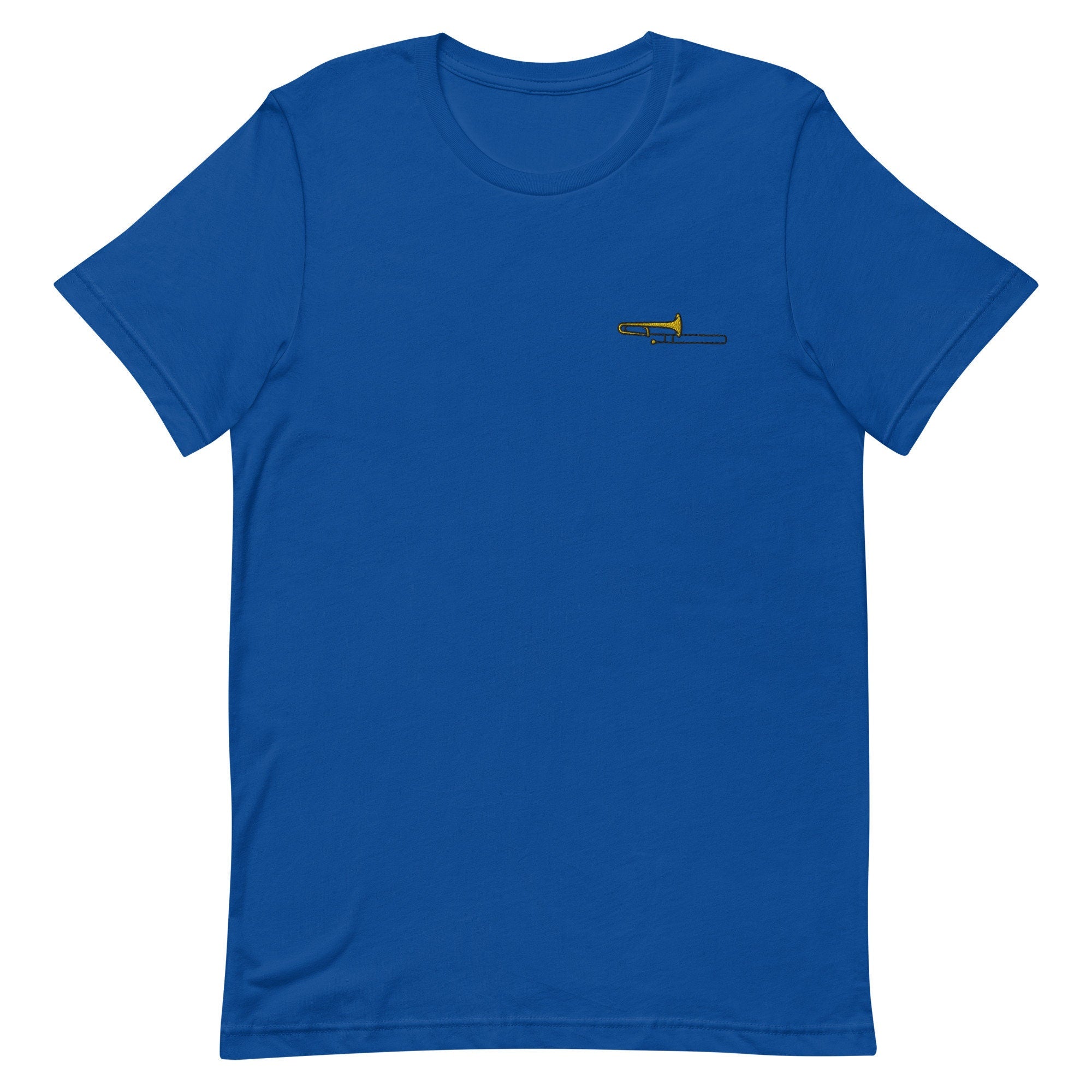 Trombone Premium Men's T-Shirt, Embroidered Men's T-Shirt Gift for Boyfriend, Men's Short Sleeve Shirt - Multiple Colors