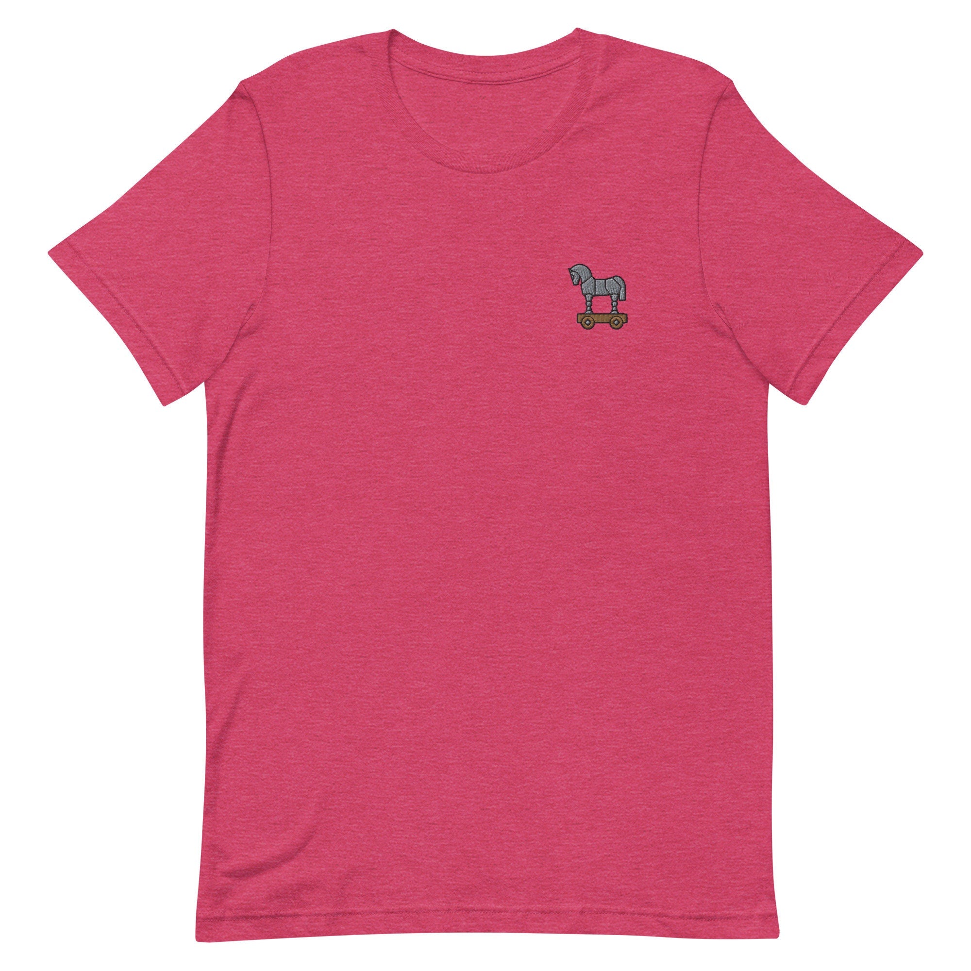 Trojan Horse Premium Men's T-Shirt, Embroidered Men's T-Shirt Gift for Boyfriend, Men's Short Sleeve Shirt - Multiple Colors