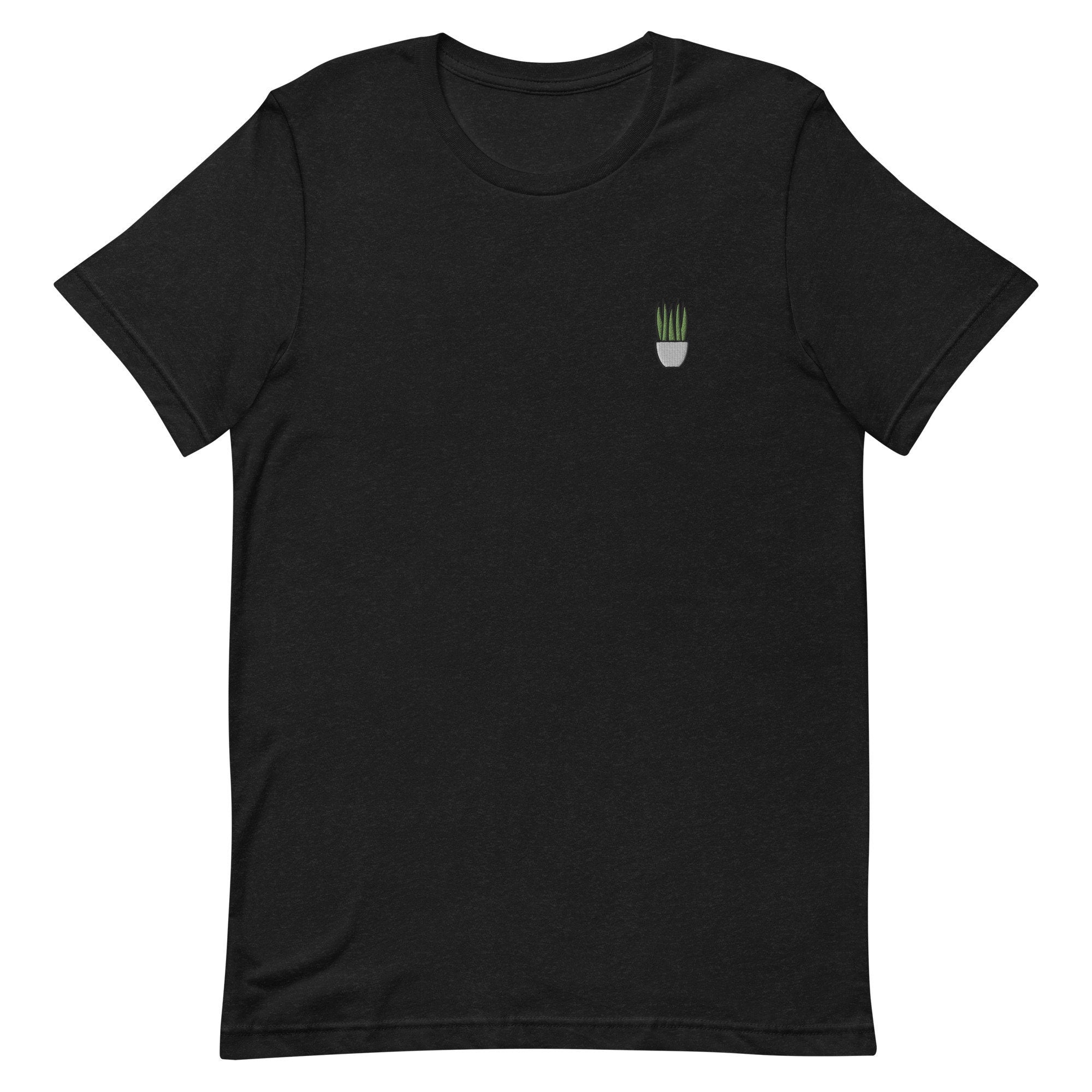 Snake Plant Premium Men's T-Shirt, Embroidered Men's T-Shirt Gift for Boyfriend, Men's Short Sleeve Shirt - Multiple Colors