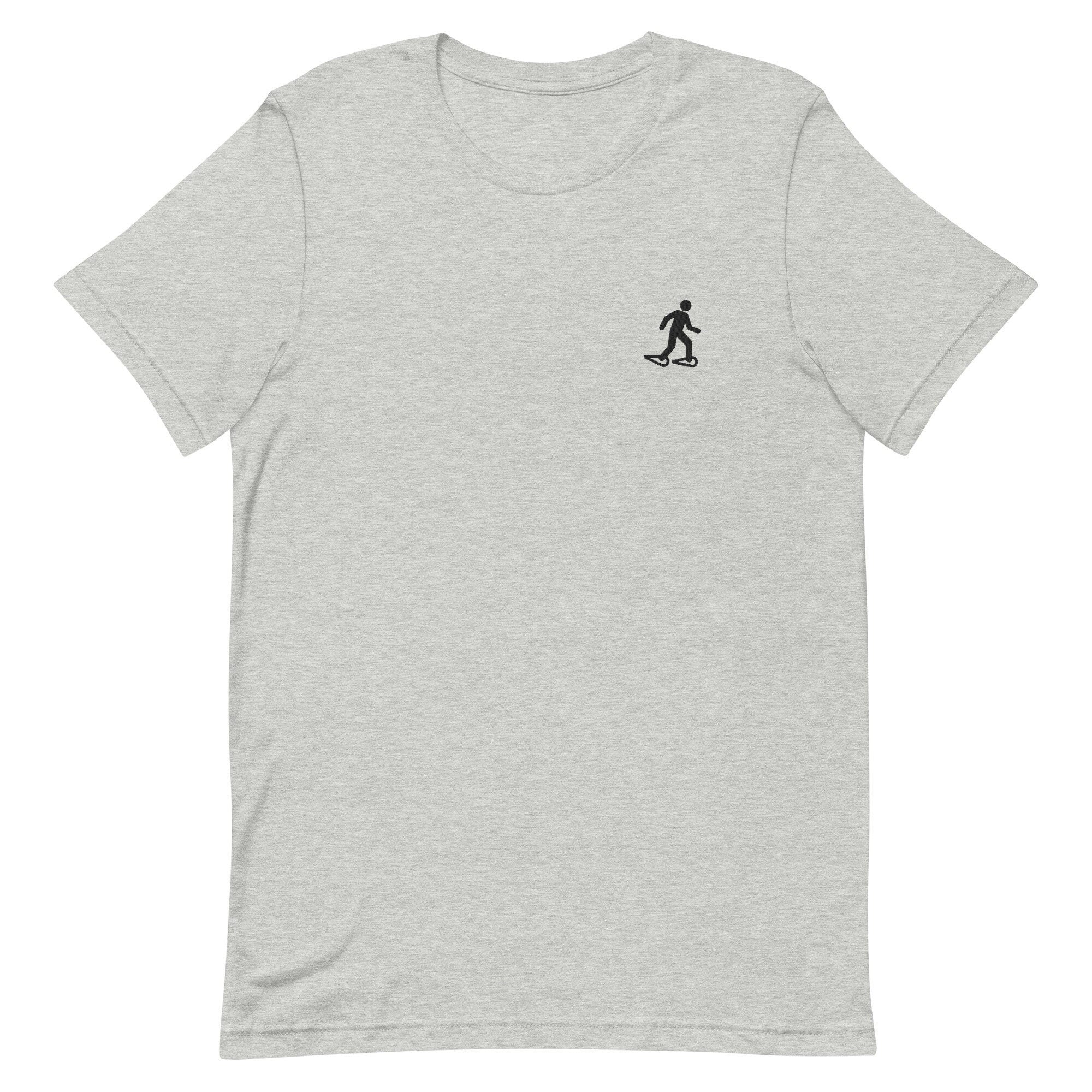 Snowshoeing Premium Men's T-Shirt, Embroidered Men's T-Shirt Gift for Boyfriend, Men's Short Sleeve Shirt - Multiple Colors
