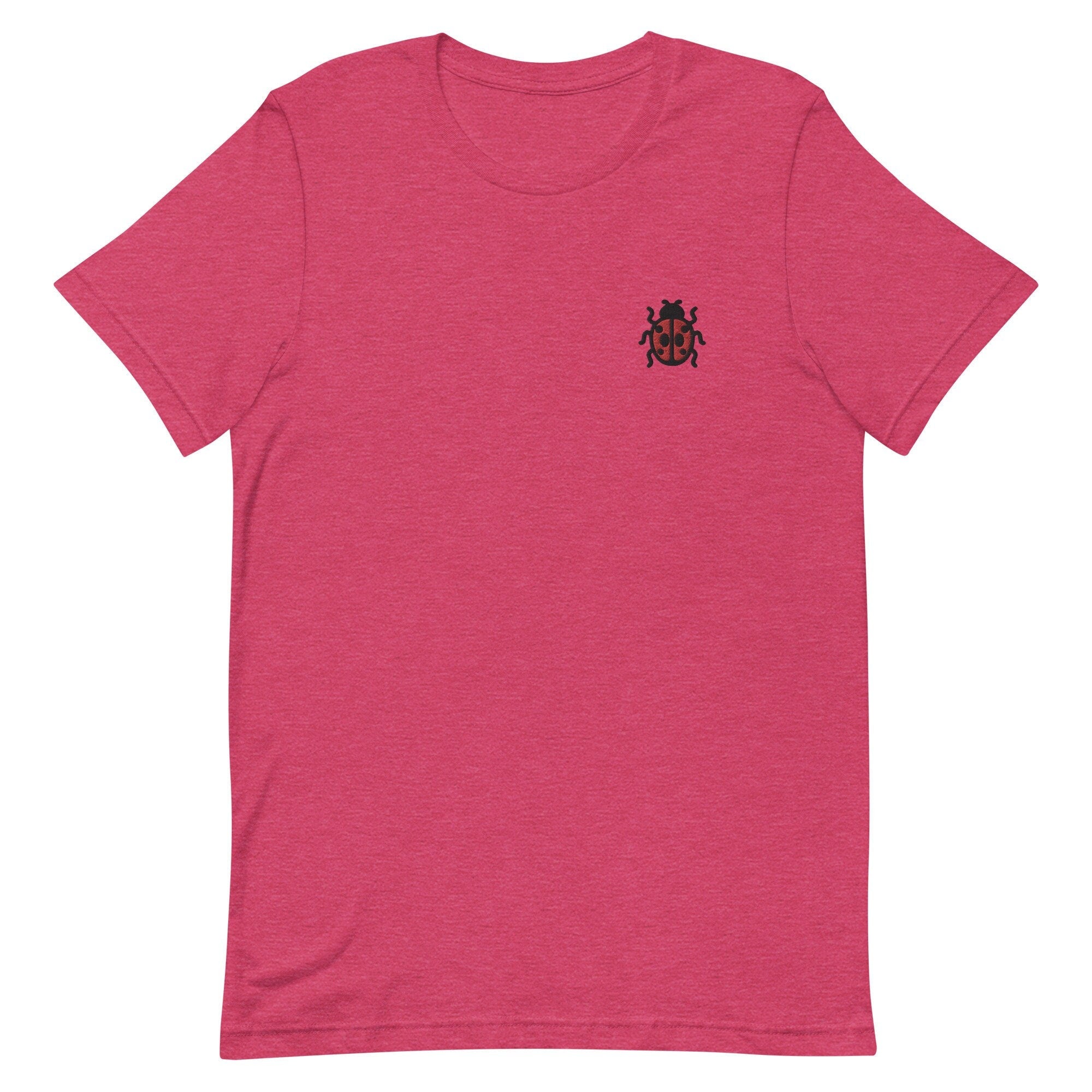 Ladybug Premium Men's T-Shirt, Embroidered Men's T-Shirt Gift for Boyfriend, Men's Short Sleeve Shirt - Multiple Colors