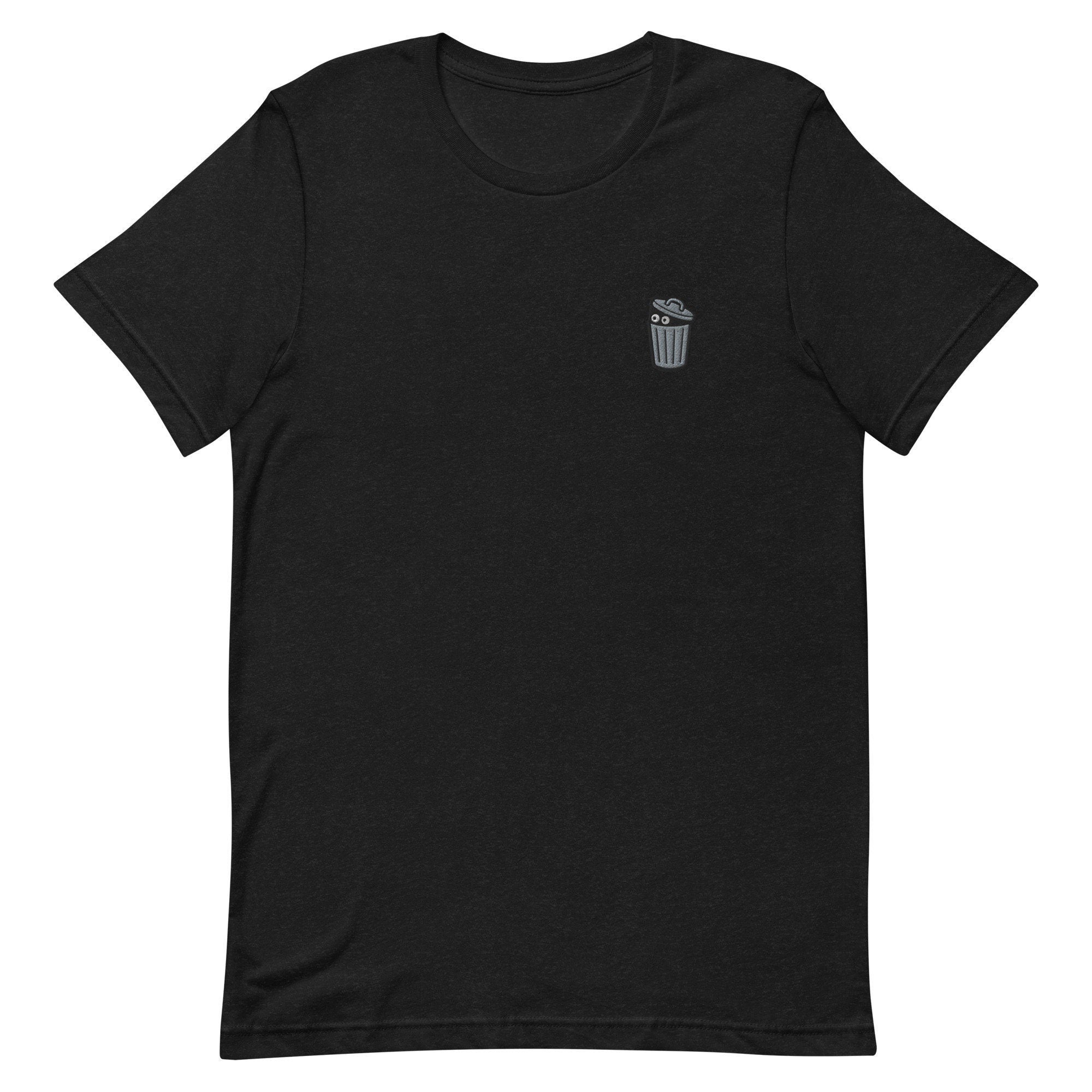 Trash Can Monster Premium Men's T-Shirt, Embroidered Men's T-Shirt Gift for Boyfriend, Men's Short Sleeve Shirt - Multiple Colors