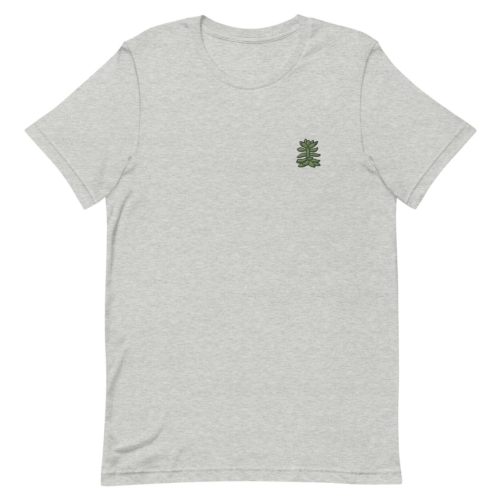 Succulent Premium Men's T-Shirt, Embroidered Men's T-Shirt Gift for Boyfriend, Men's Short Sleeve Shirt - Multiple Colors