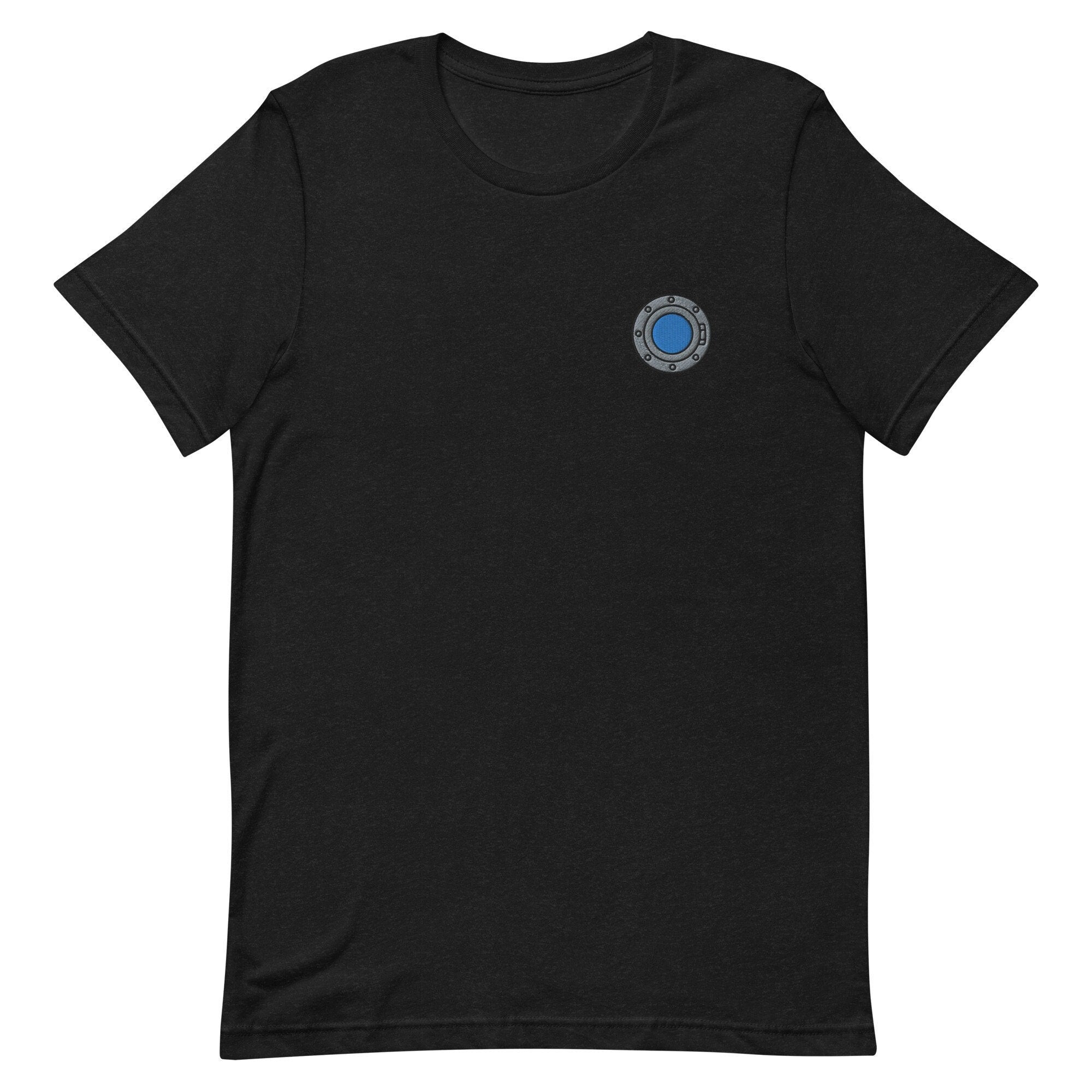 Submarine Window Premium Men's T-Shirt, Embroidered Men's T-Shirt Gift for Boyfriend, Men's Short Sleeve Shirt - Multiple Colors