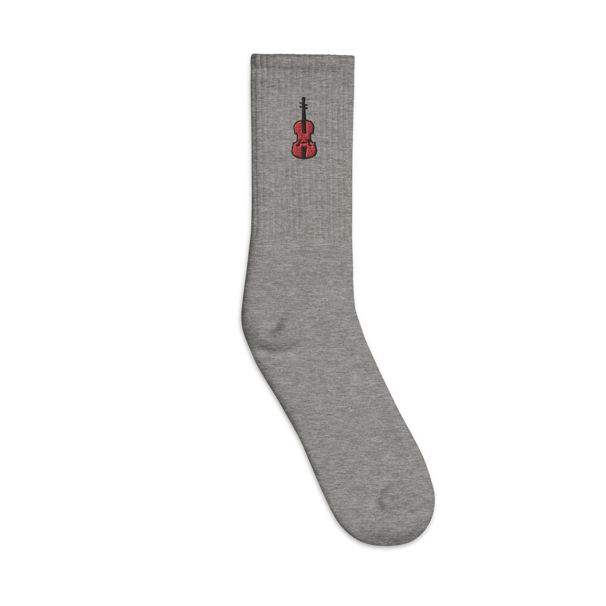 Cello Embroidered Socks, Premium Embroidered Socks, Long Socks Gift - Multiple Colors