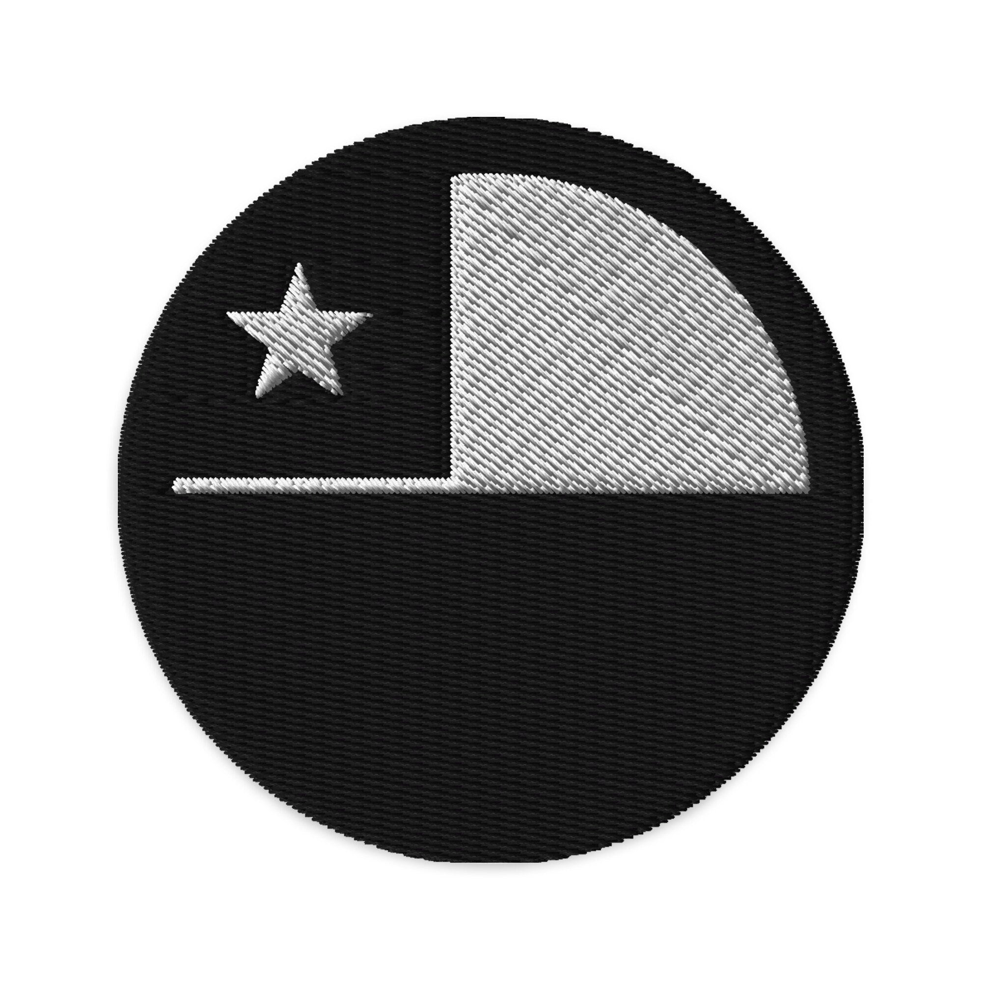 Chile Embroidered Patch, 3" Chile Flag Patch, Circular Chile Patch Embroidery, Iron on/Sew on Patch Embroidery