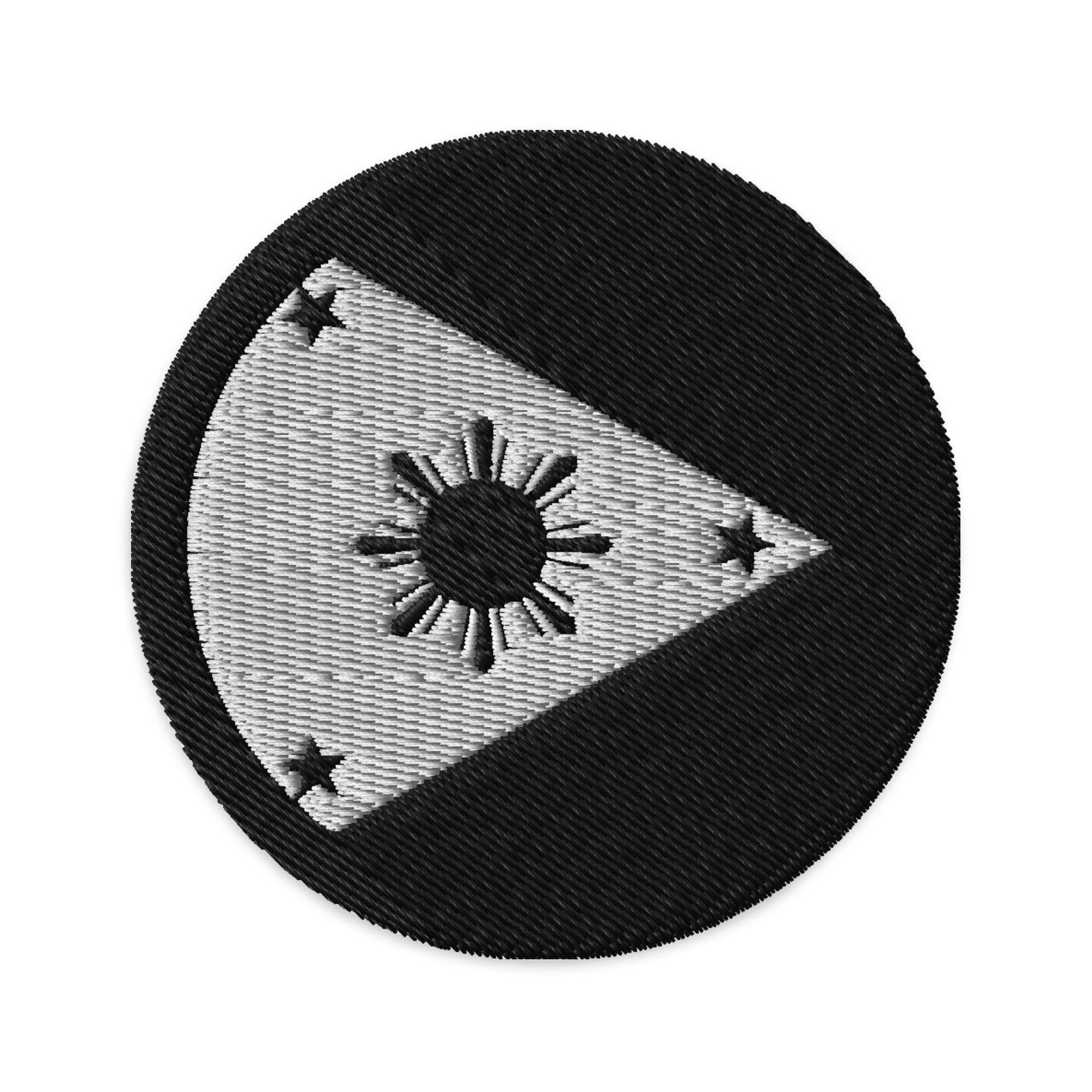 Philippines Embroidered Patch, 3" Philippines Flag Patch, Circular Philippines Patch Embroidery, Iron on/Sew on Patch Embroidery, Pilipinas