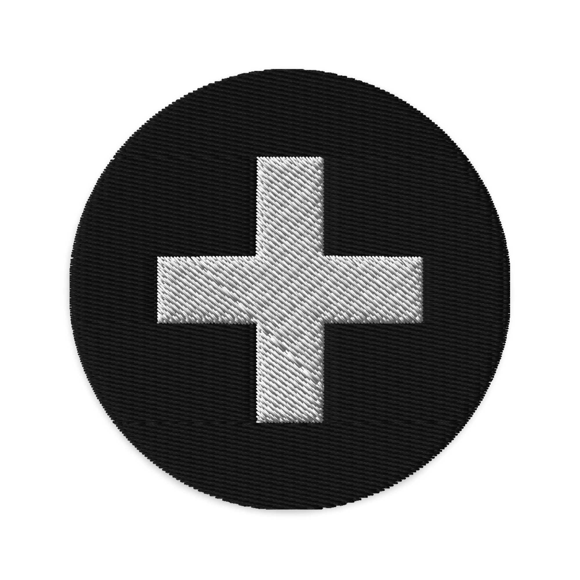 Switzerland Embroidered Patch, 3" Swiss Flag Patch, Circular Switzerland Patch Embroidery, Iron on/Sew on Patch Embroidery, la Suisse