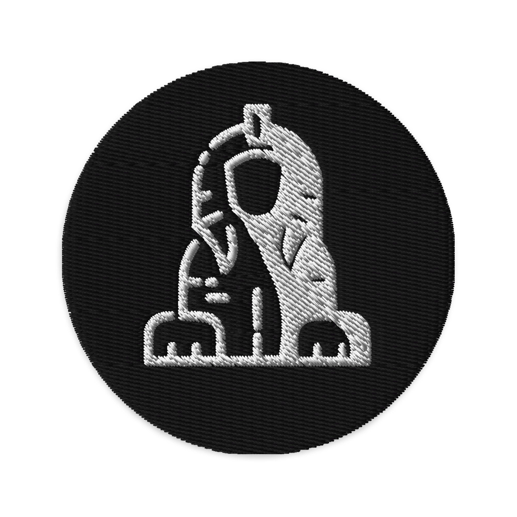Sphinx Embroidered Patch, Three Inch Sphinx Embroidered Patch, Ancient Egypt Patches, Sphinx Patch Embroidery