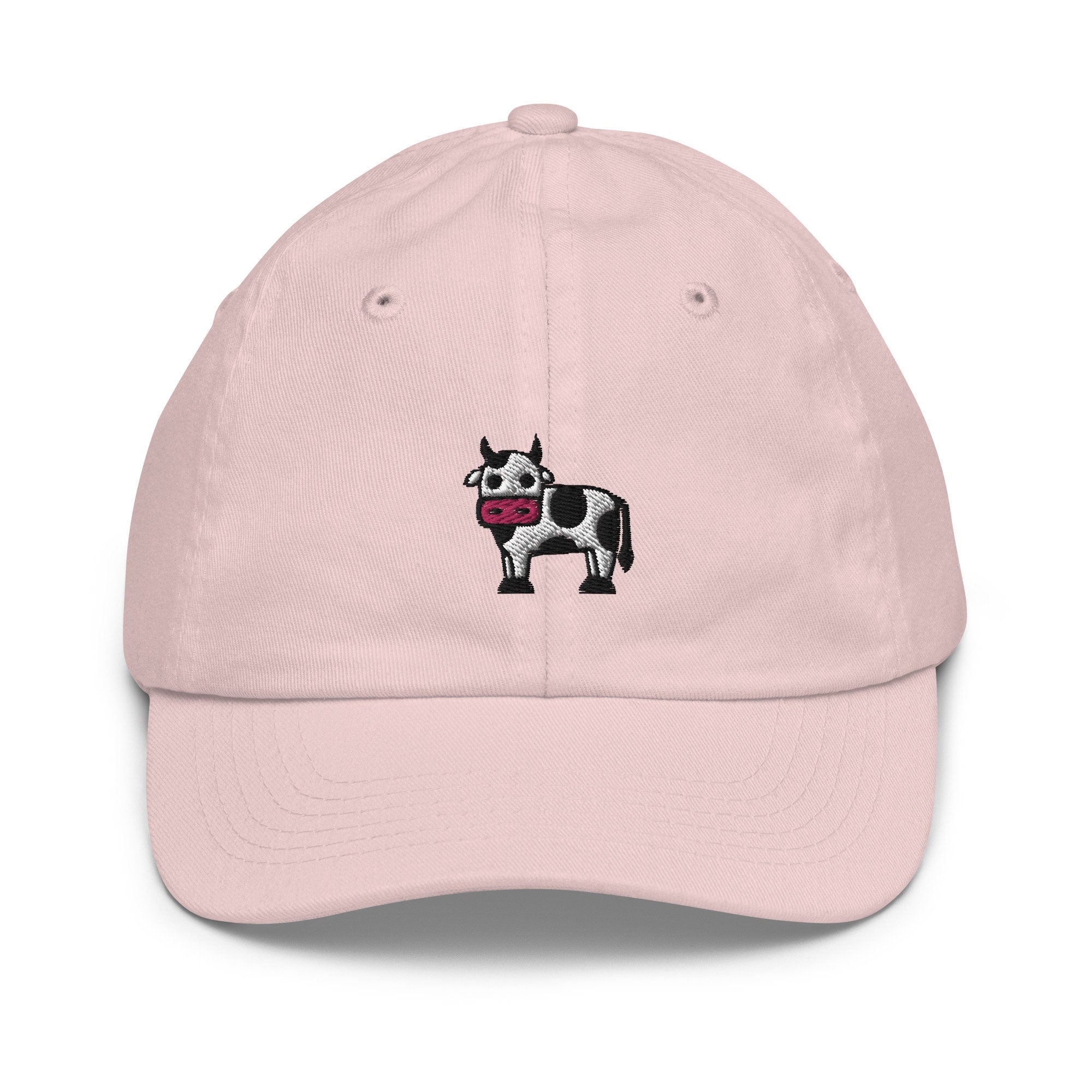 Cow Youth Baseball Cap, Handmade Kids Hat, Embroidered Childrens Hat Gift - Multiple Colors