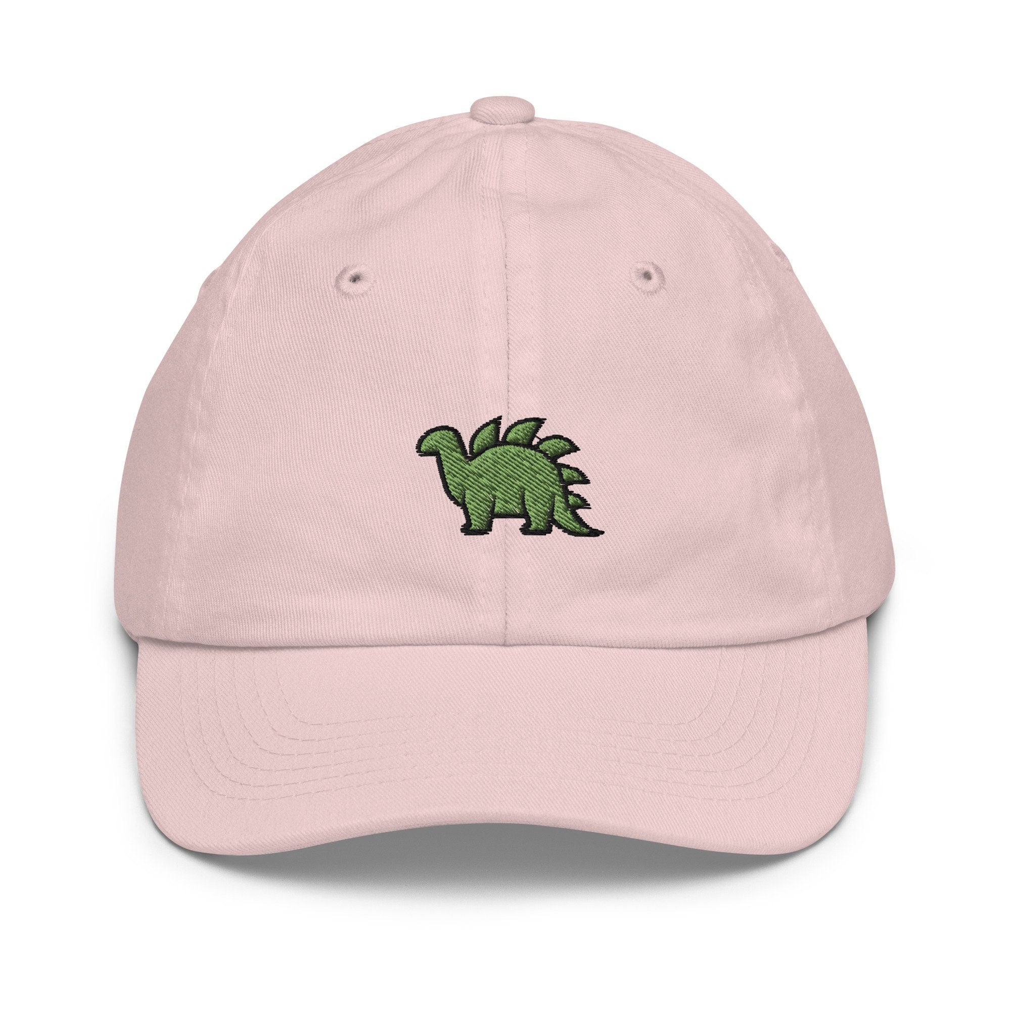 Stegosaurus Youth Baseball Cap, Handmade Kids Hat, Embroidered Childrens Hat Gift - Multiple Colors