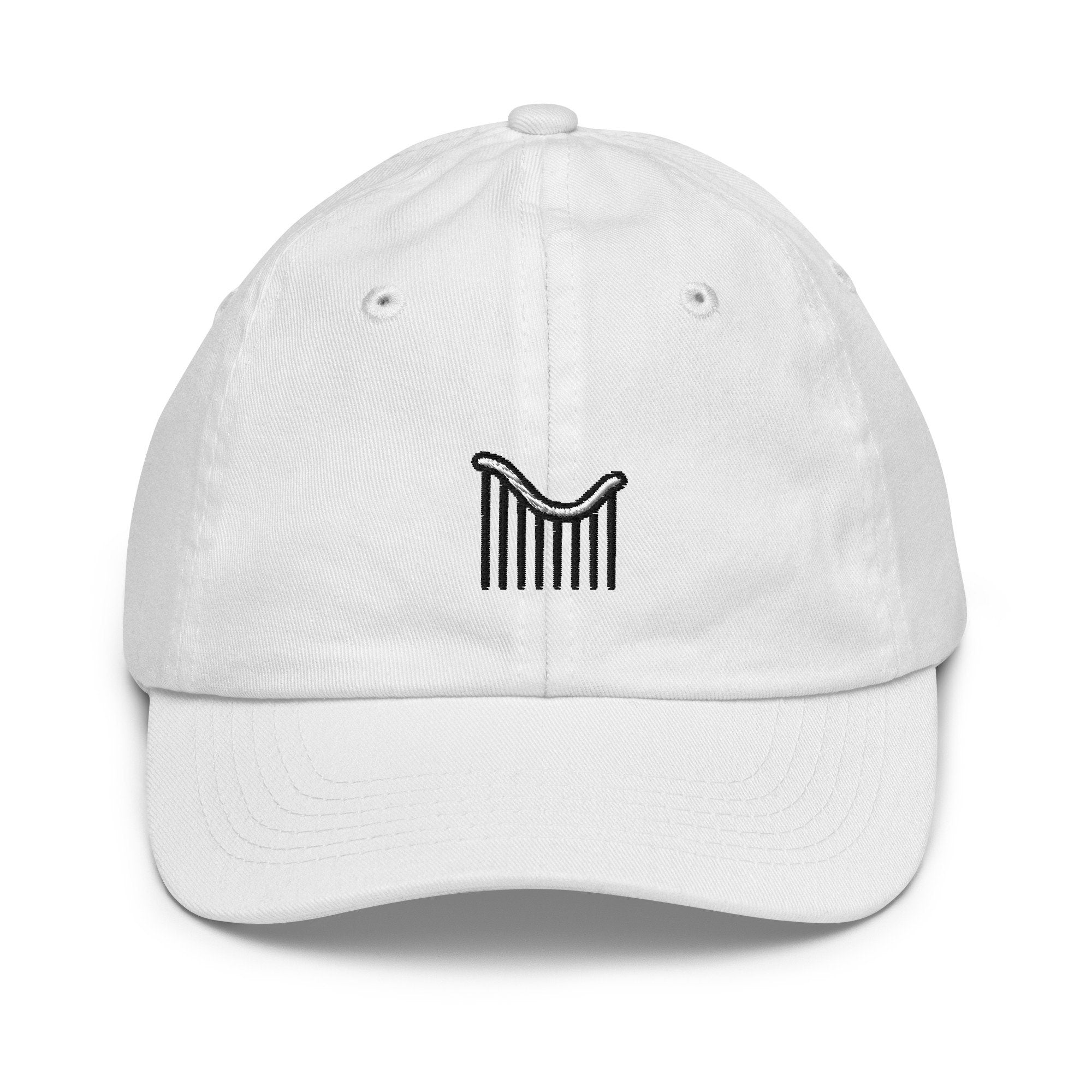 Roller Coaster Youth Baseball Cap, Handmade Kids Hat, Embroidered Childrens Hat Gift - Multiple Colors