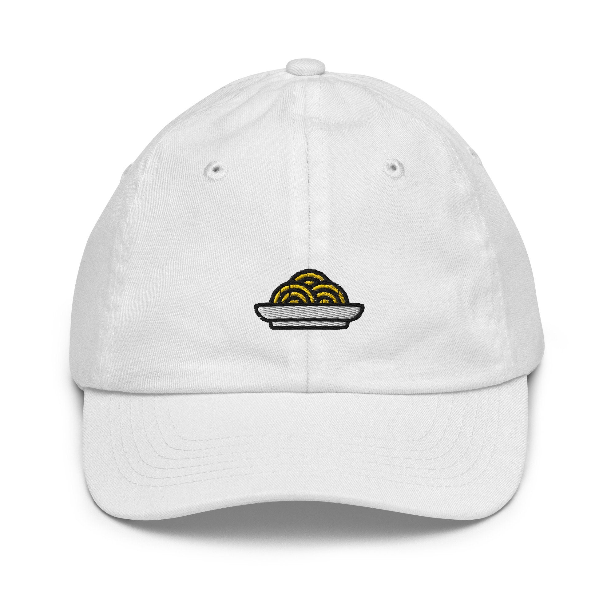 Spaghetti Youth Baseball Cap, Handmade Kids Hat, Embroidered Childrens Hat Gift - Multiple Colors