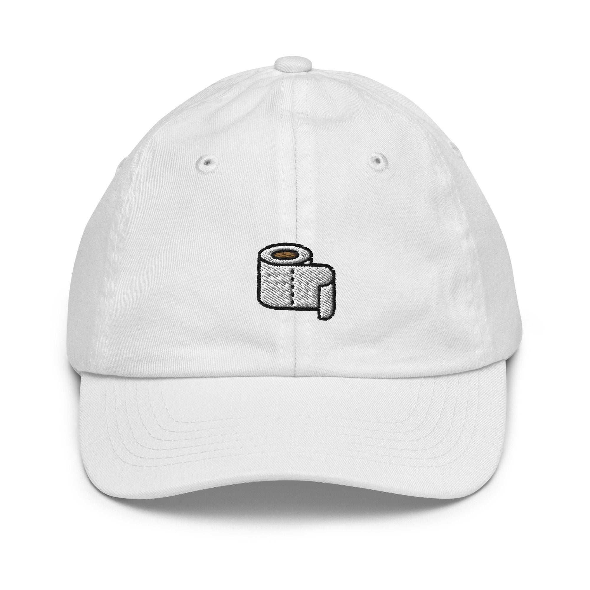 Toilet Paper Youth Baseball Cap, Handmade Kids Hat, Embroidered Childrens Hat Gift - Multiple Colors