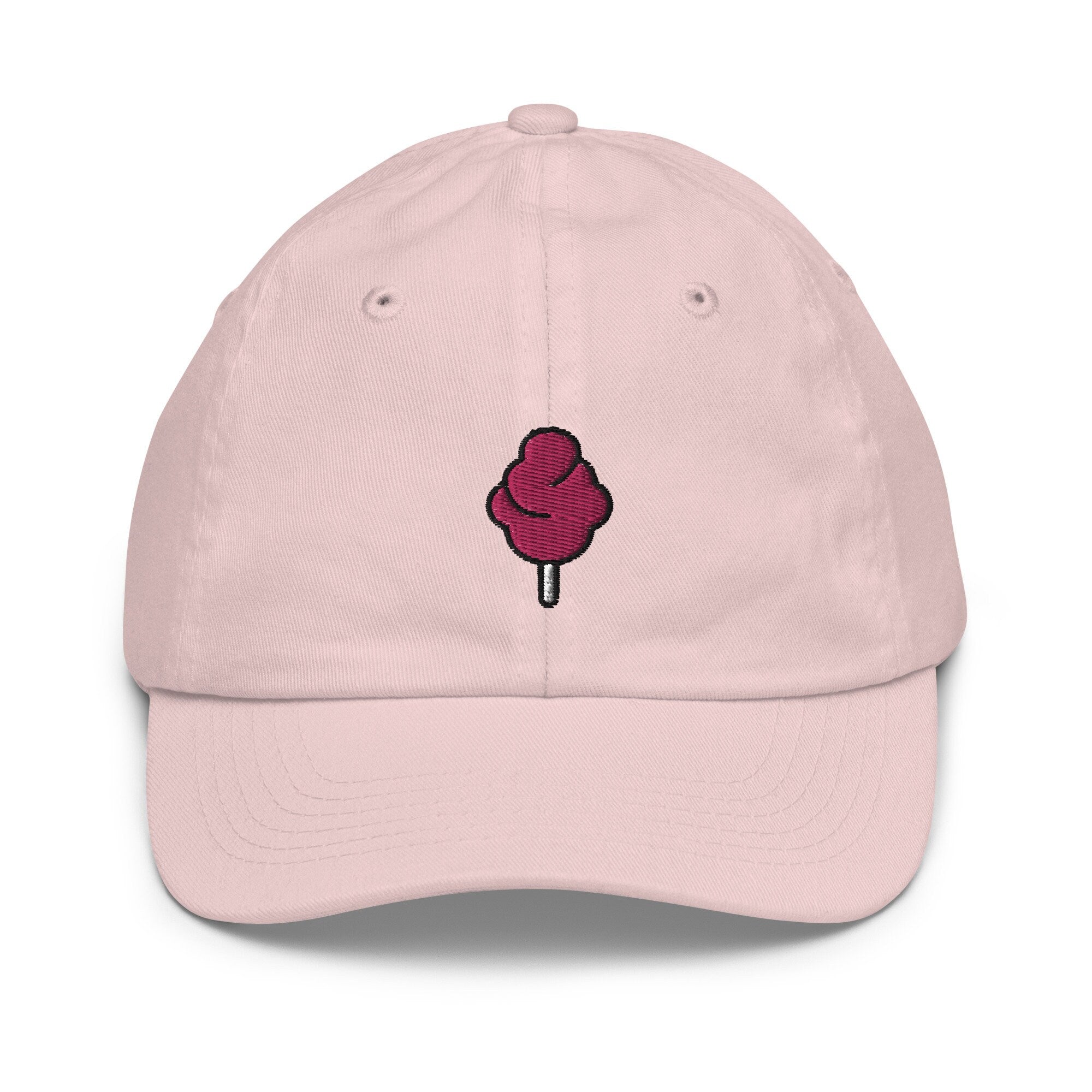 Cotton Candy Youth Baseball Cap, Handmade Kids Hat, Embroidered Childrens Hat Gift - Multiple Colors