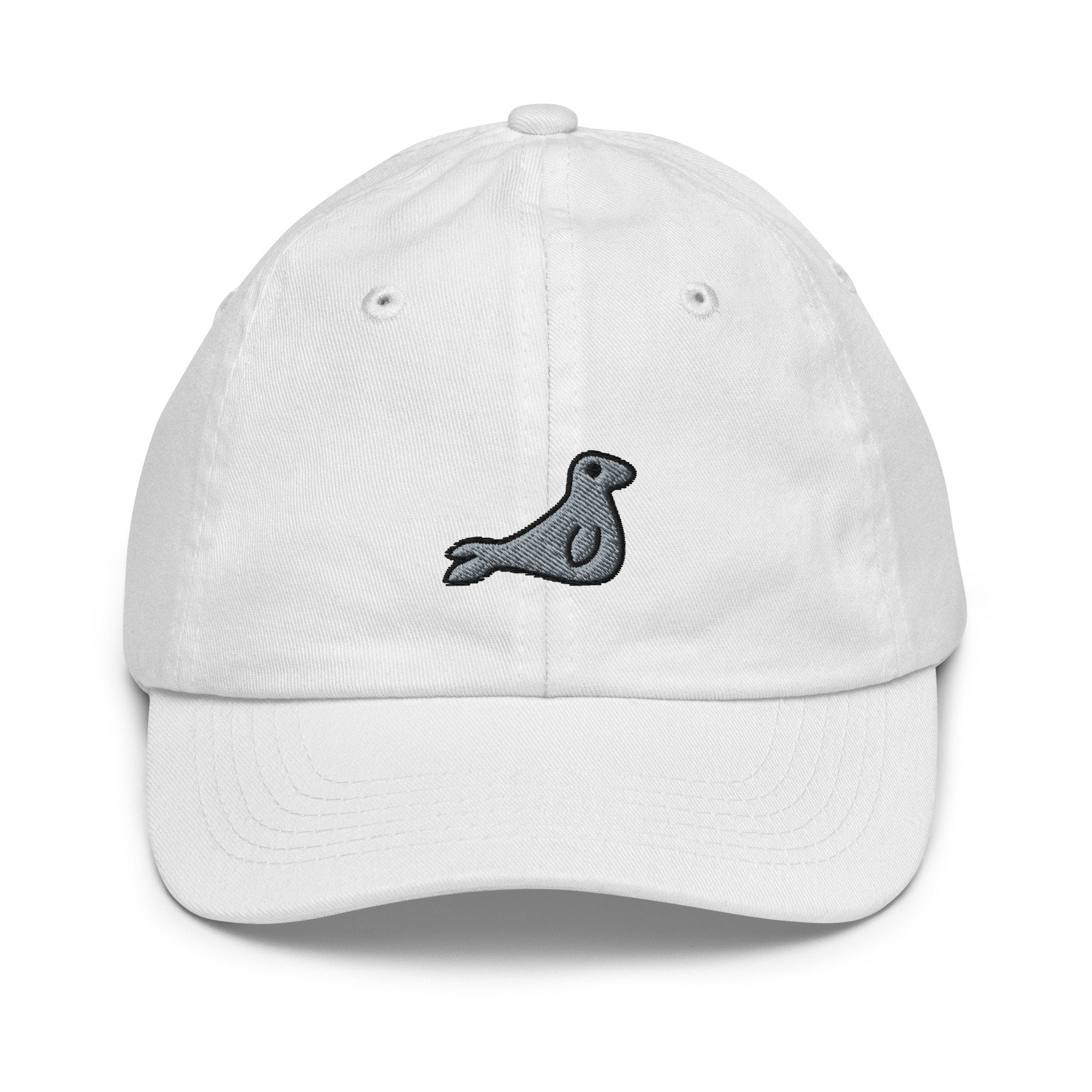 Seal Youth Baseball Cap, Handmade Kids Hat, Embroidered Childrens Hat Gift - Multiple Colors