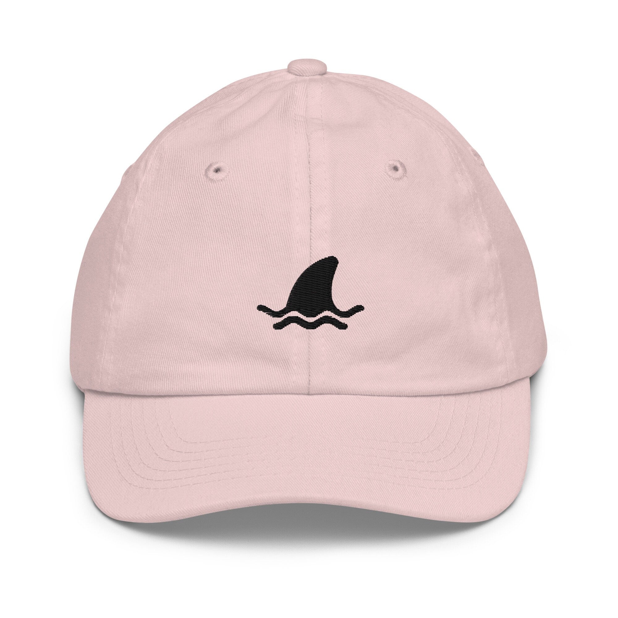 Shark Fin Youth Baseball Cap, Handmade Kids Hat, Embroidered Childrens Hat Gift - Multiple Colors