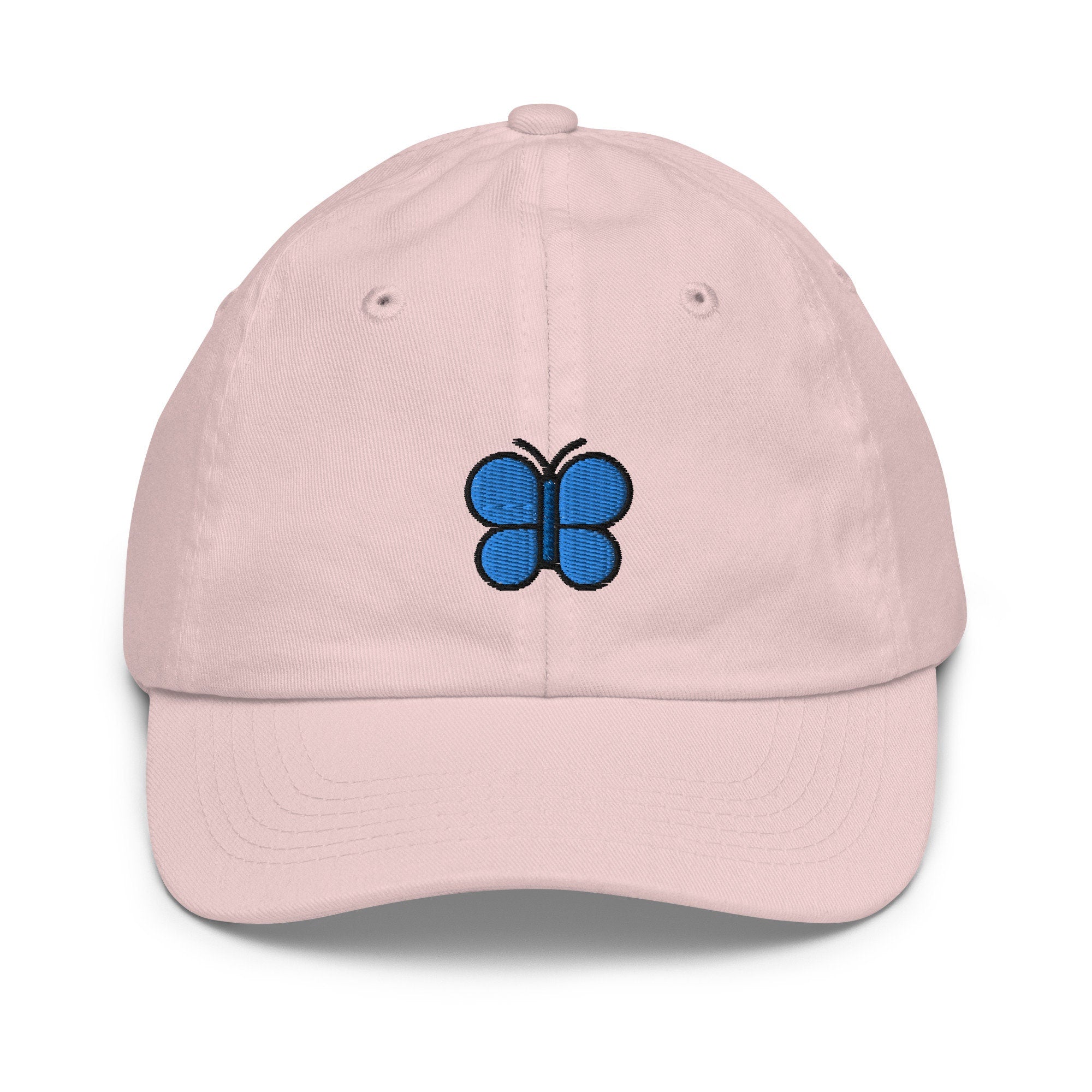 Butterfly Youth Baseball Cap, Handmade Kids Hat, Embroidered Childrens Hat Gift - Multiple Colors