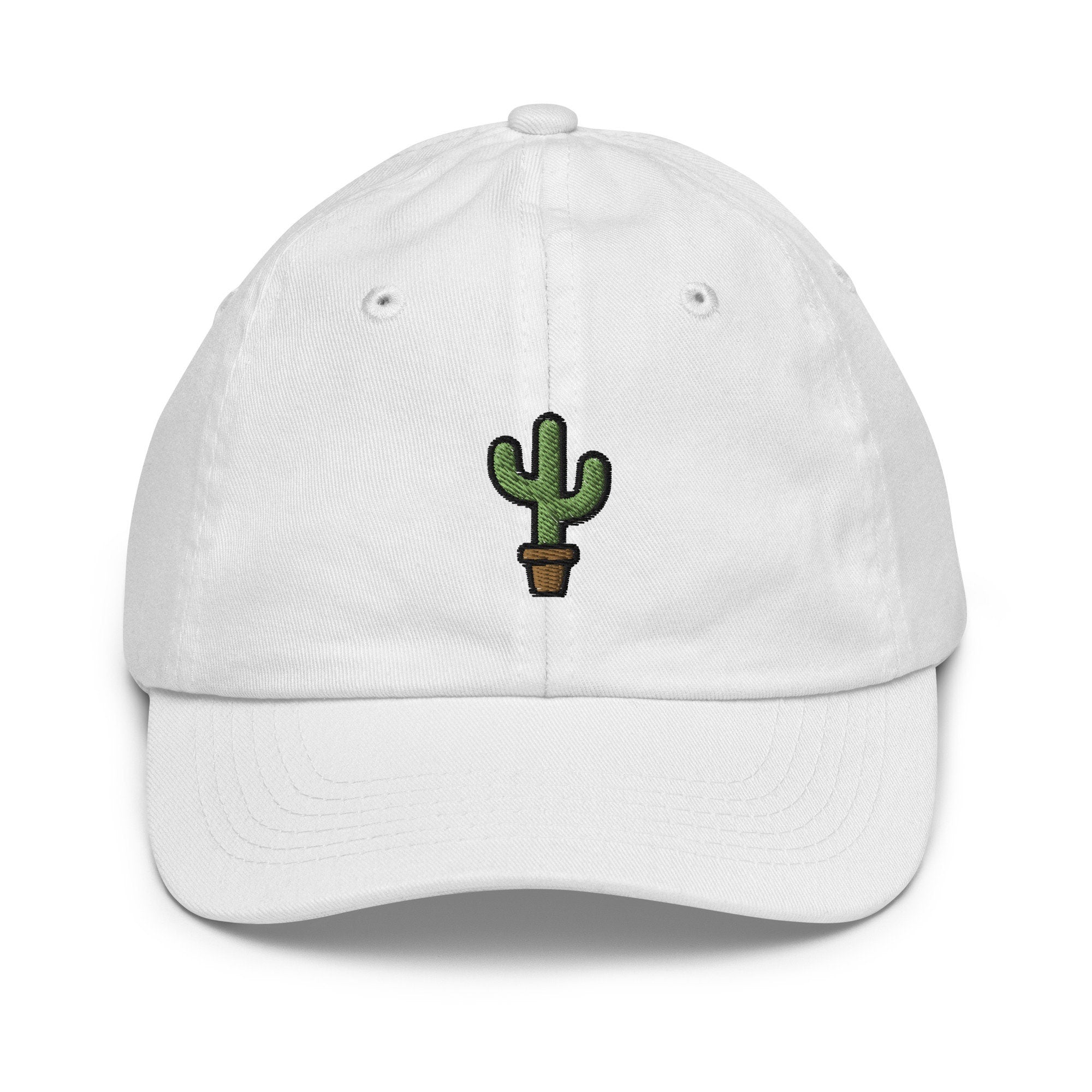 Cactus Youth Baseball Cap, Handmade Kids Hat, Embroidered Childrens Hat Gift - Multiple Colors
