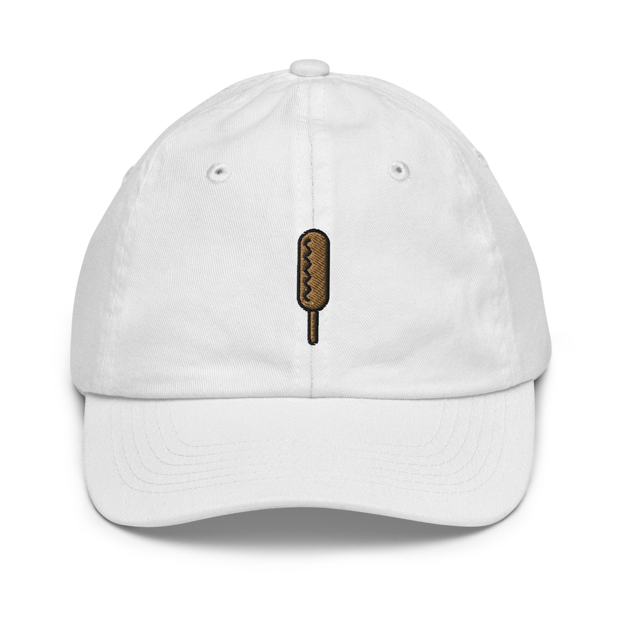 Corndog Youth Baseball Cap, Handmade Kids Hat, Embroidered Childrens Hat Gift - Multiple Colors