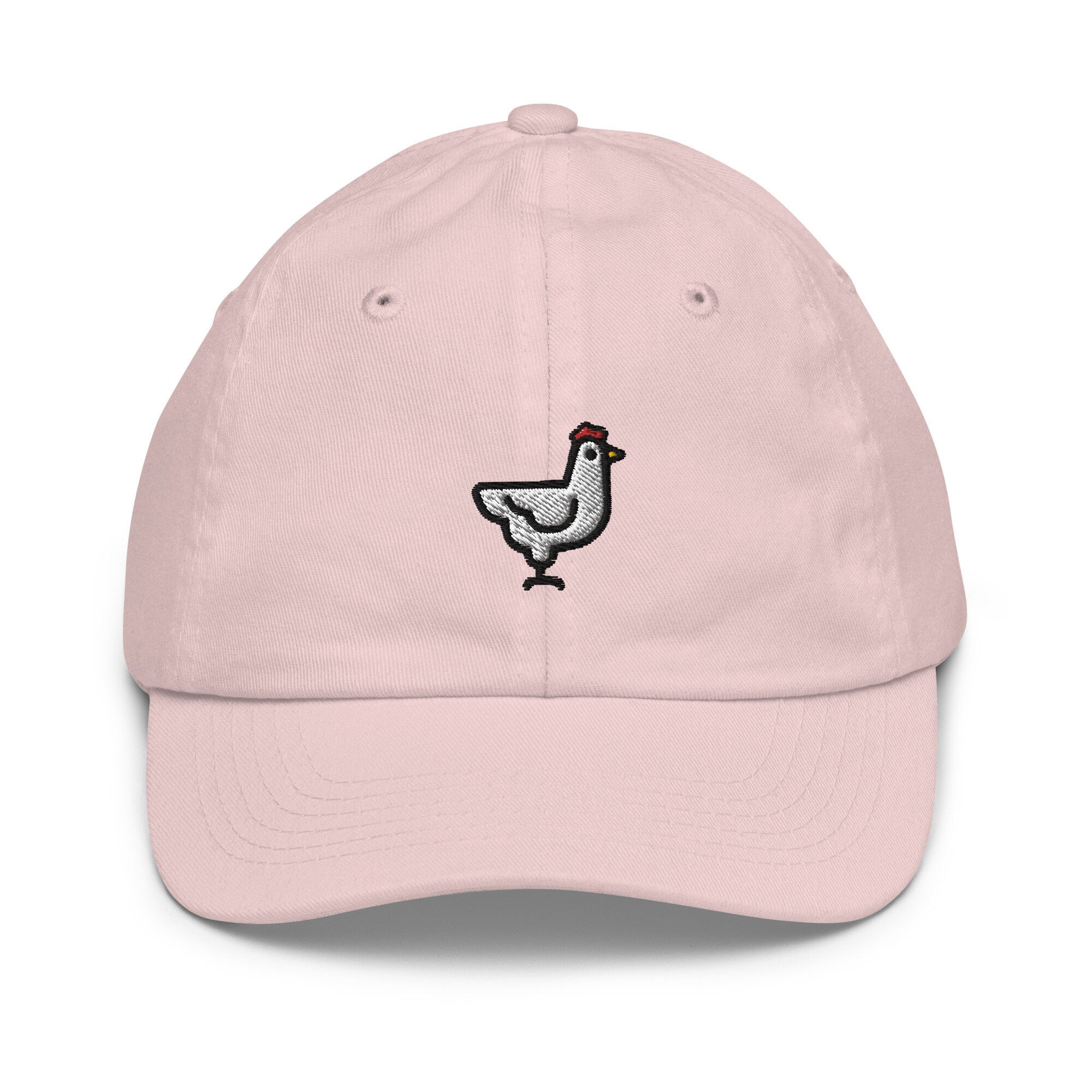 Chicken Youth Baseball Cap, Handmade Kids Hat, Embroidered Childrens Hat Gift - Multiple Colors