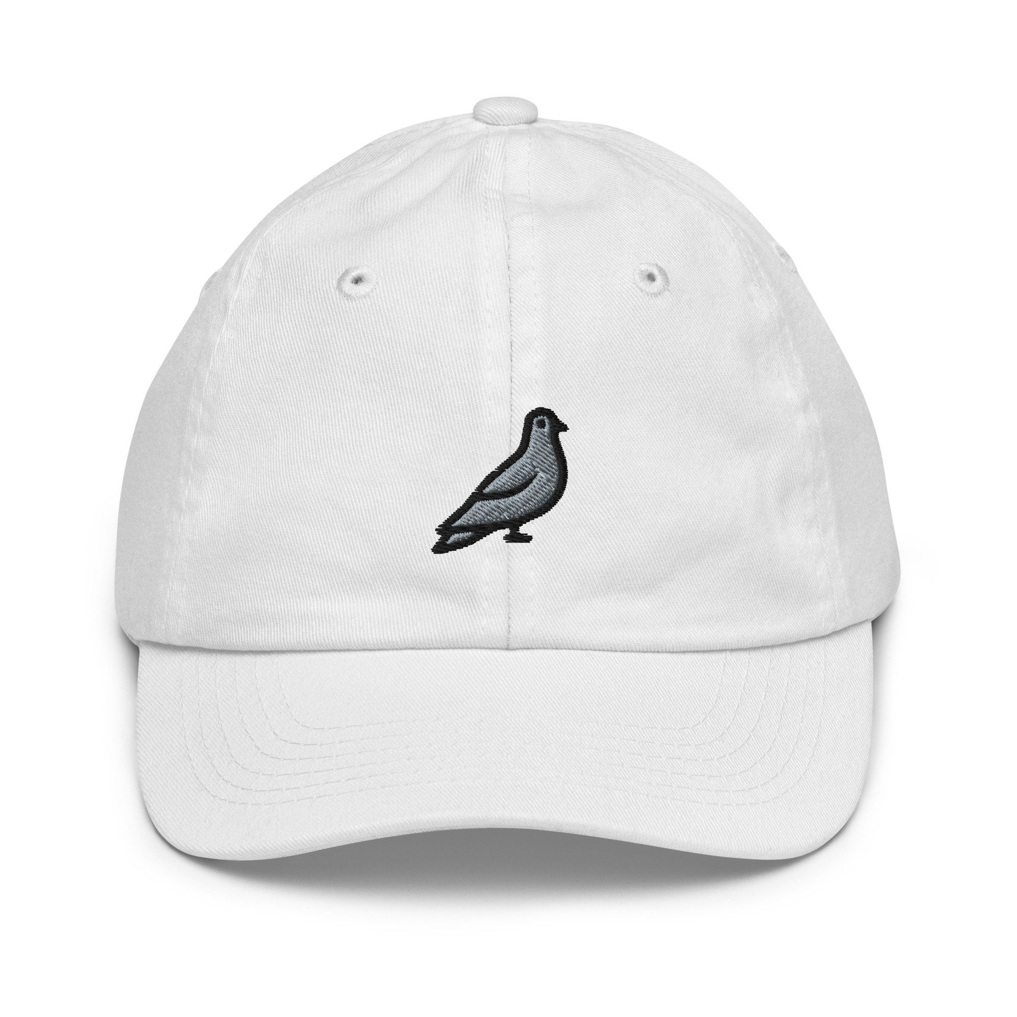 Pigeon Youth Baseball Cap, Handmade Kids Hat, Embroidered Childrens Hat Gift - Multiple Colors